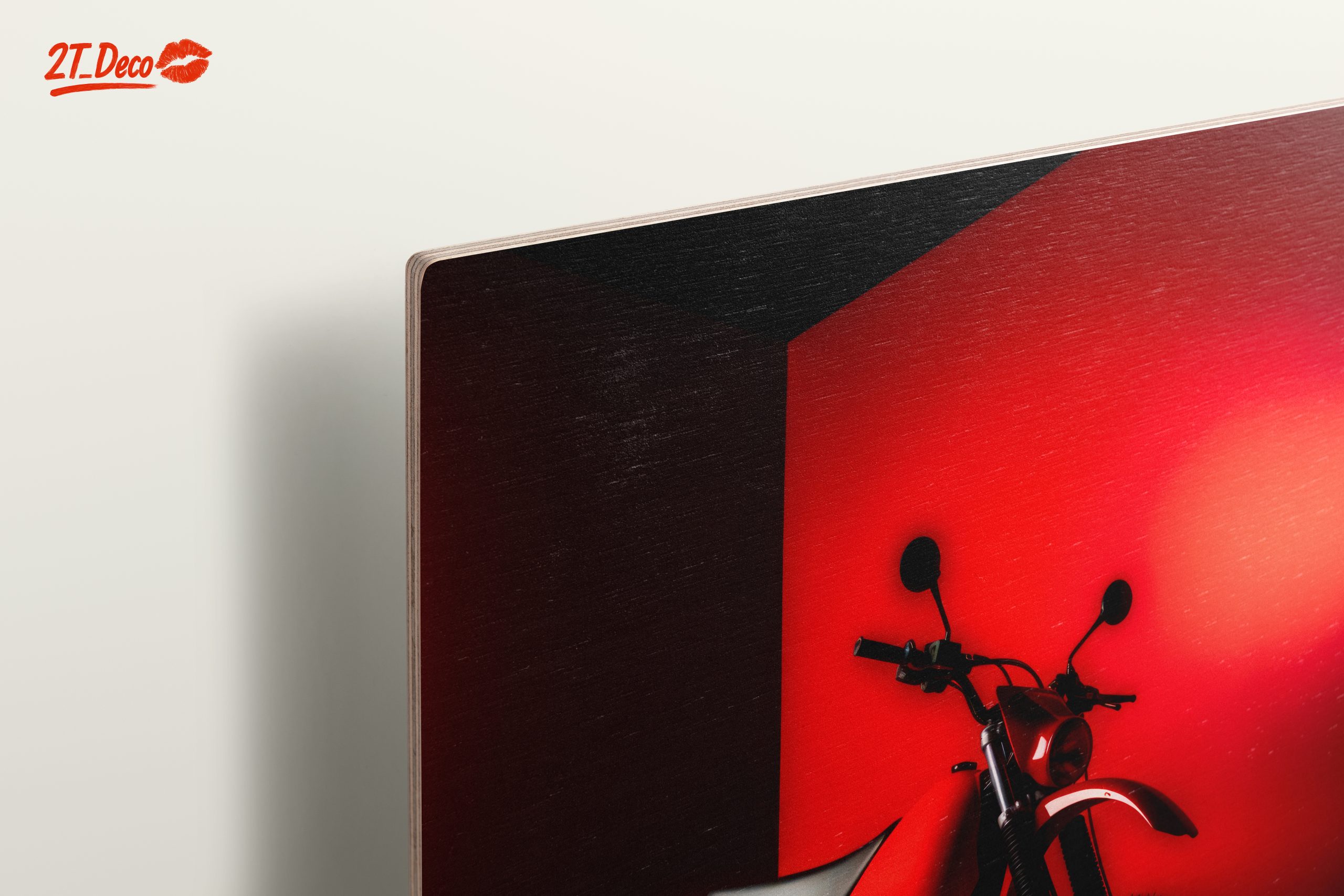Stylish Red Motorcycle Artwork - Image 15