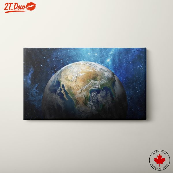 Earth in Cosmic Background Art