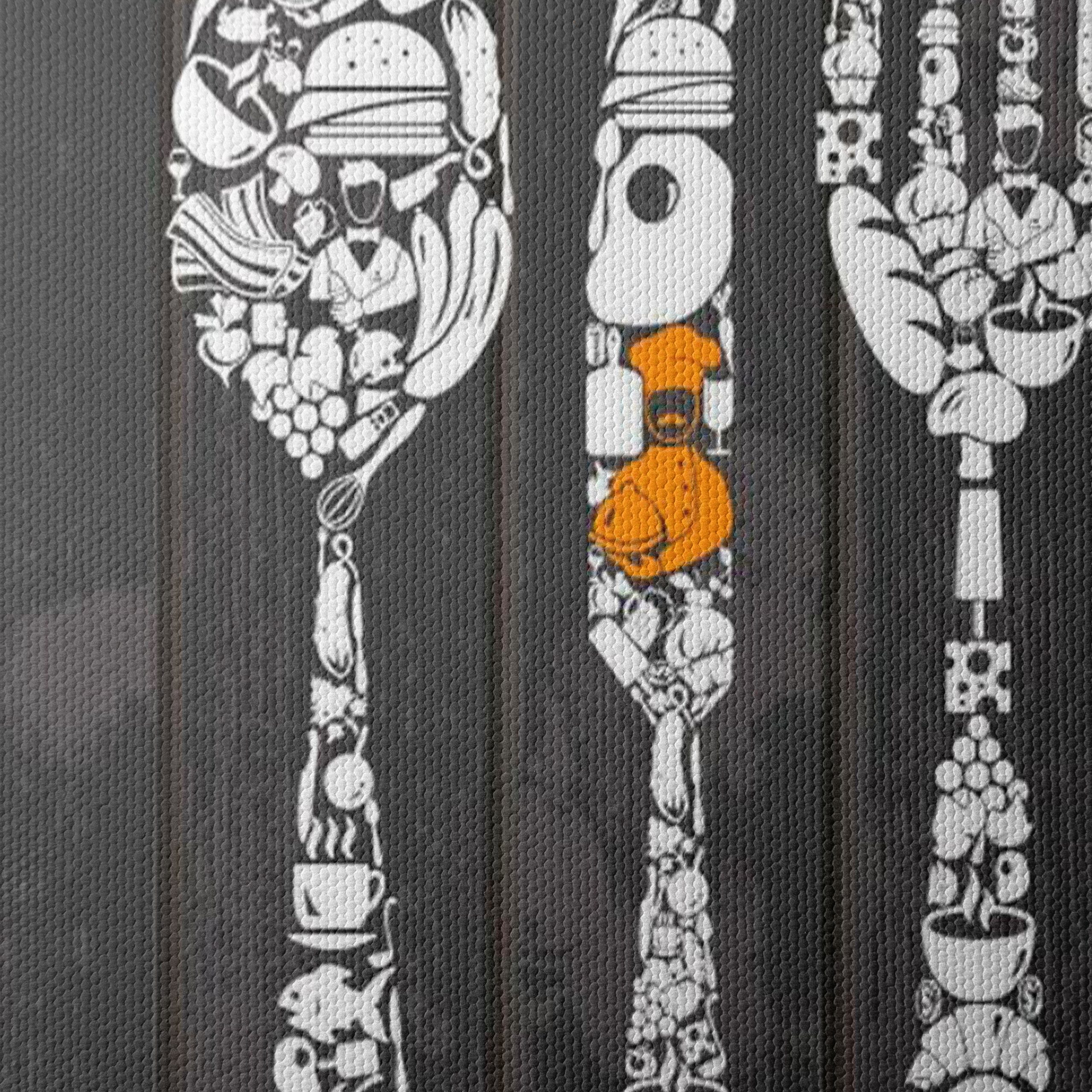 Culinary Art Decor Featuring Intricate Kitchen Utensils - Image 4