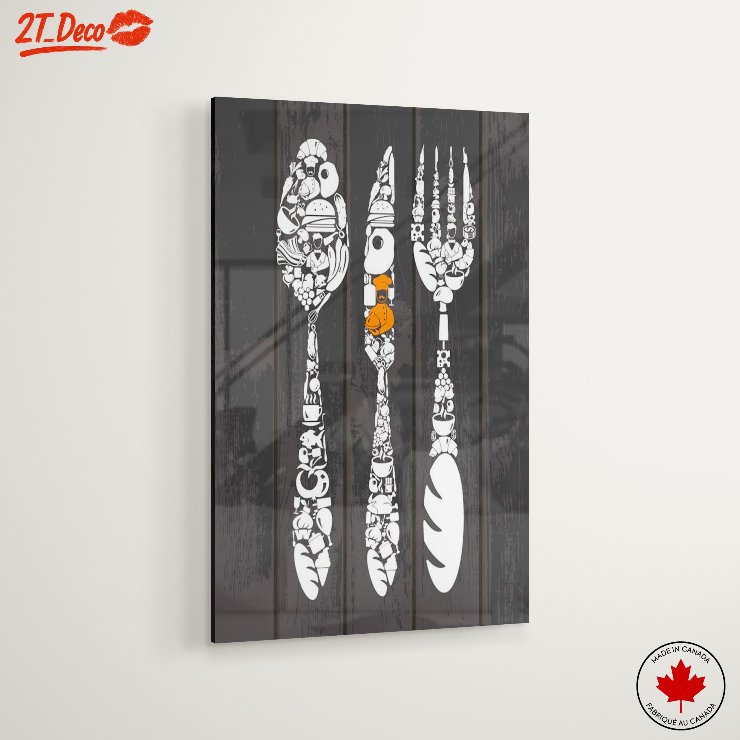 Culinary Art Decor Featuring Intricate Kitchen Utensils - Image 6