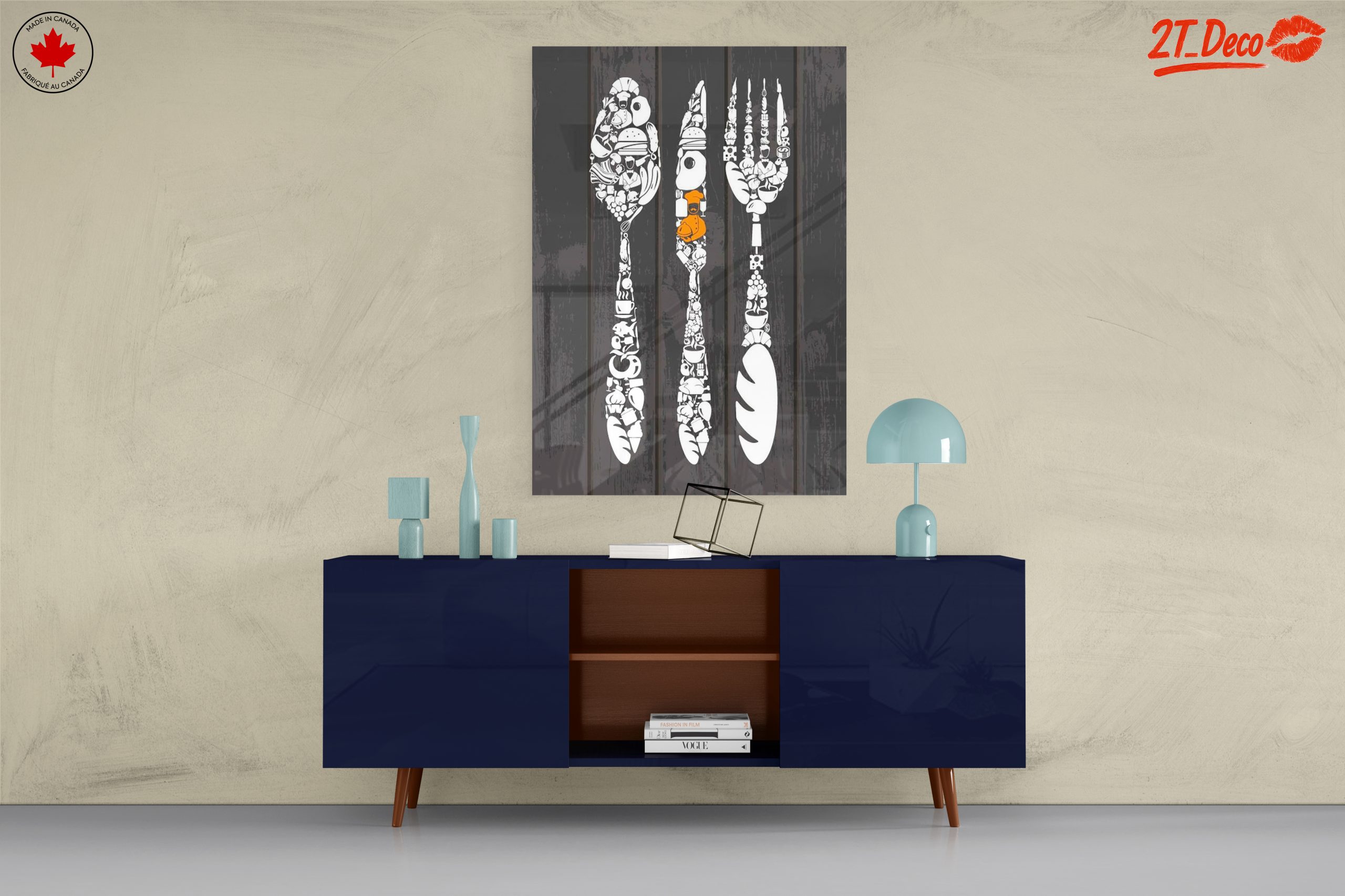 Culinary Art Decor Featuring Intricate Kitchen Utensils - Image 8