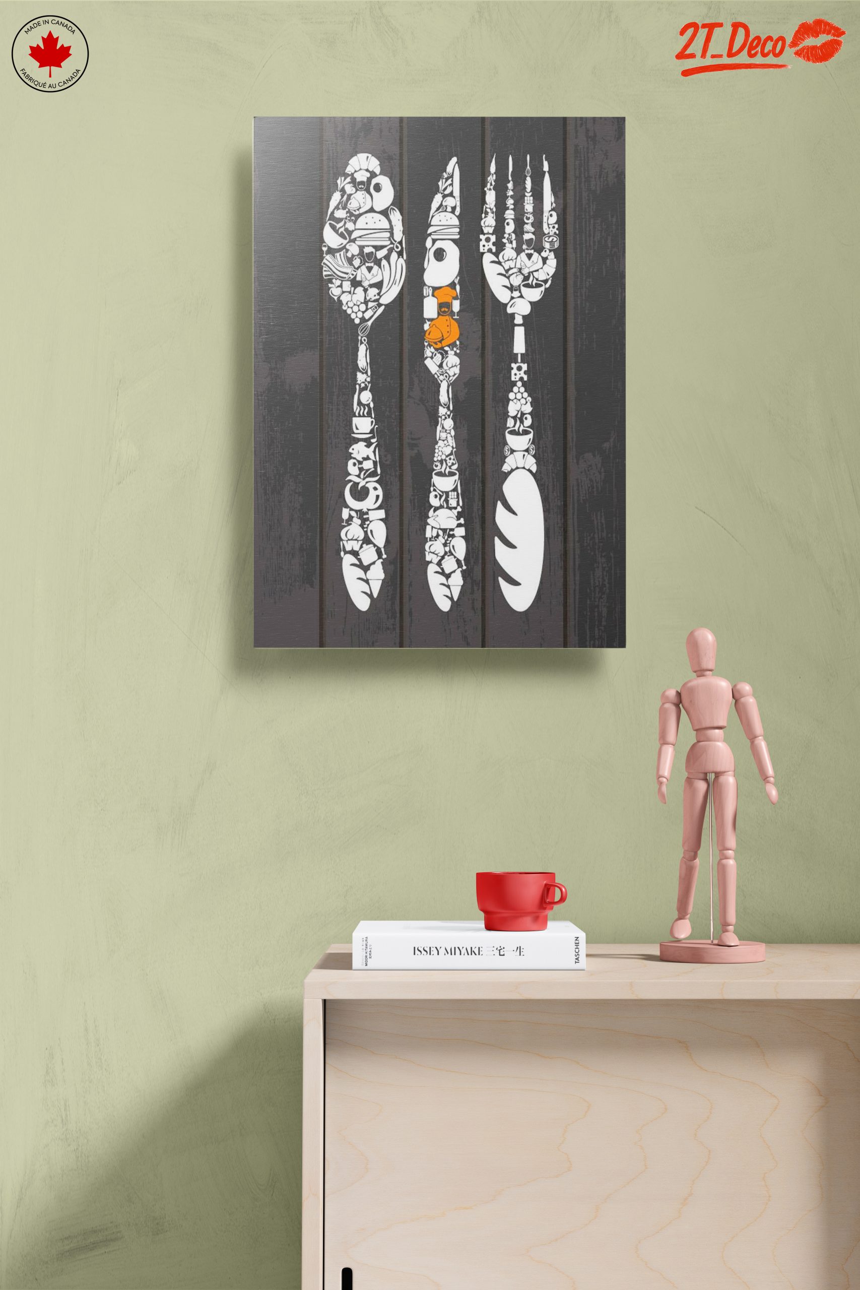 Culinary Art Decor Featuring Intricate Kitchen Utensils - Image 14