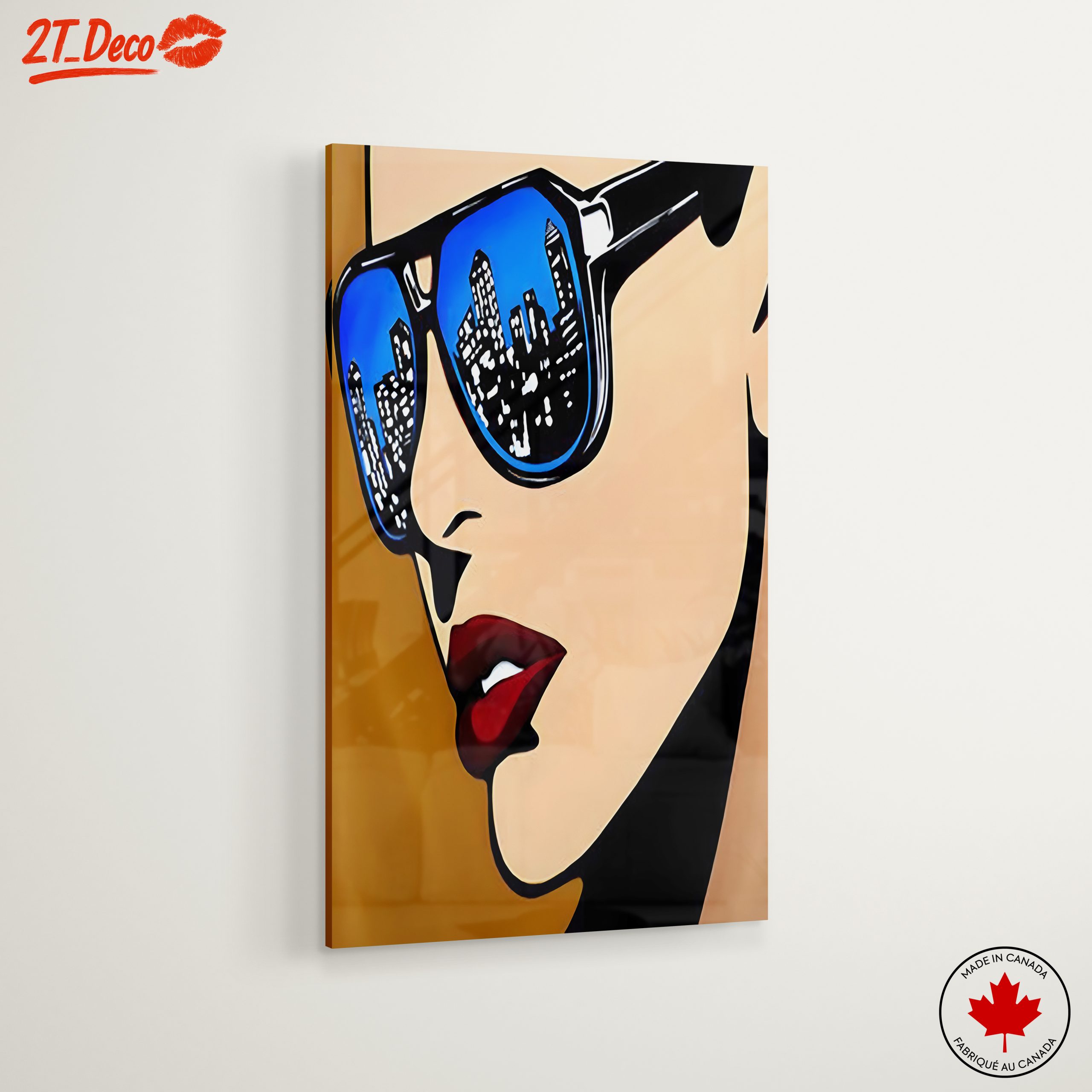 Vibrant Pop Art Portrait with Urban Reflection - Image 6