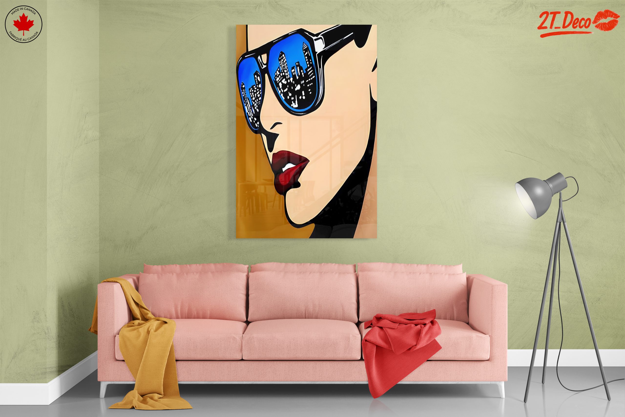 Vibrant Pop Art Portrait with Urban Reflection - Image 7