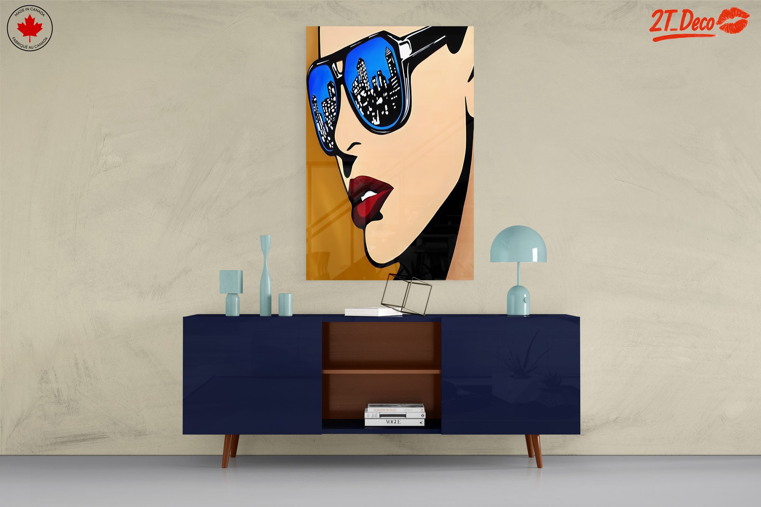 Vibrant Pop Art Portrait with Urban Reflection - Image 8