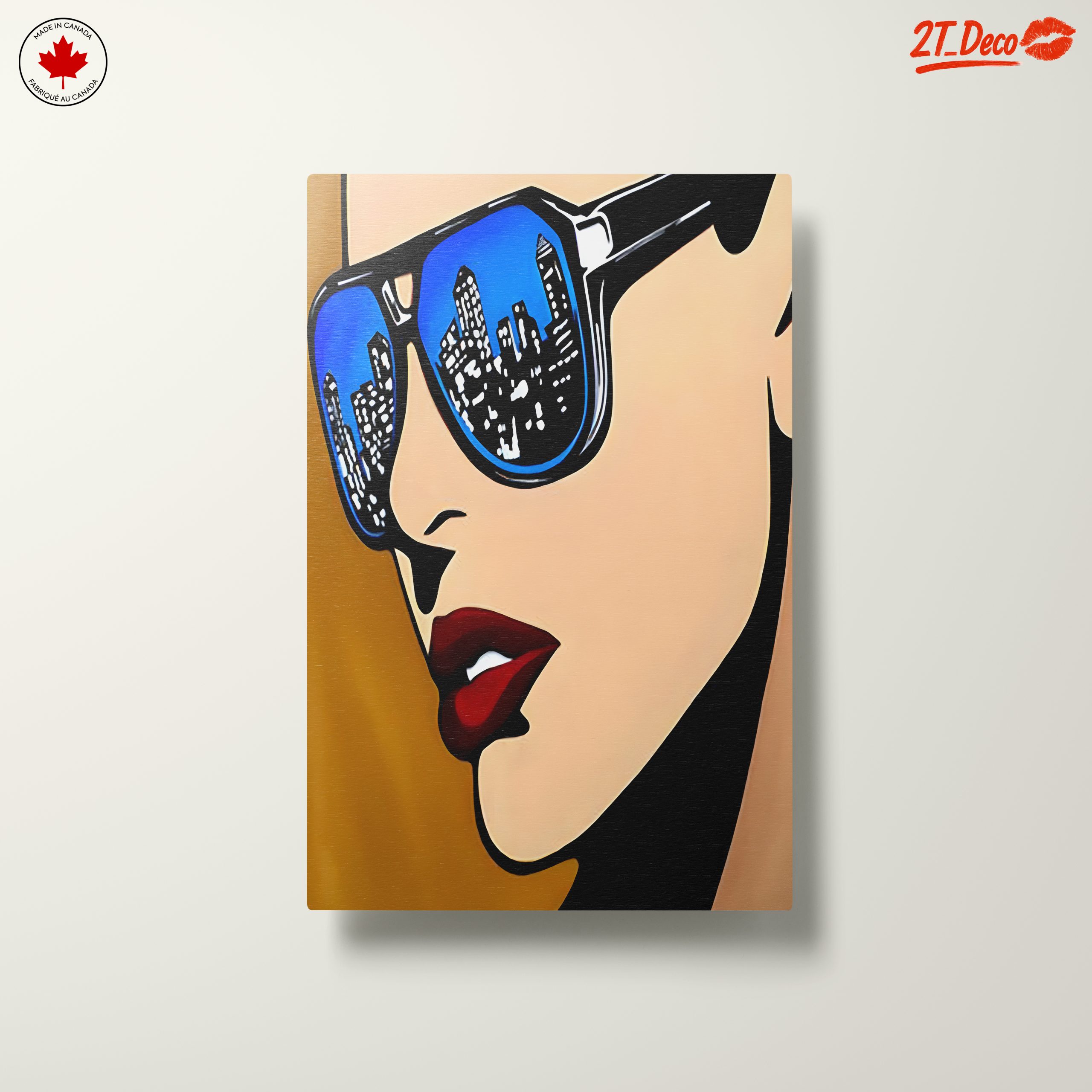 Vibrant Pop Art Portrait with Urban Reflection - Image 10