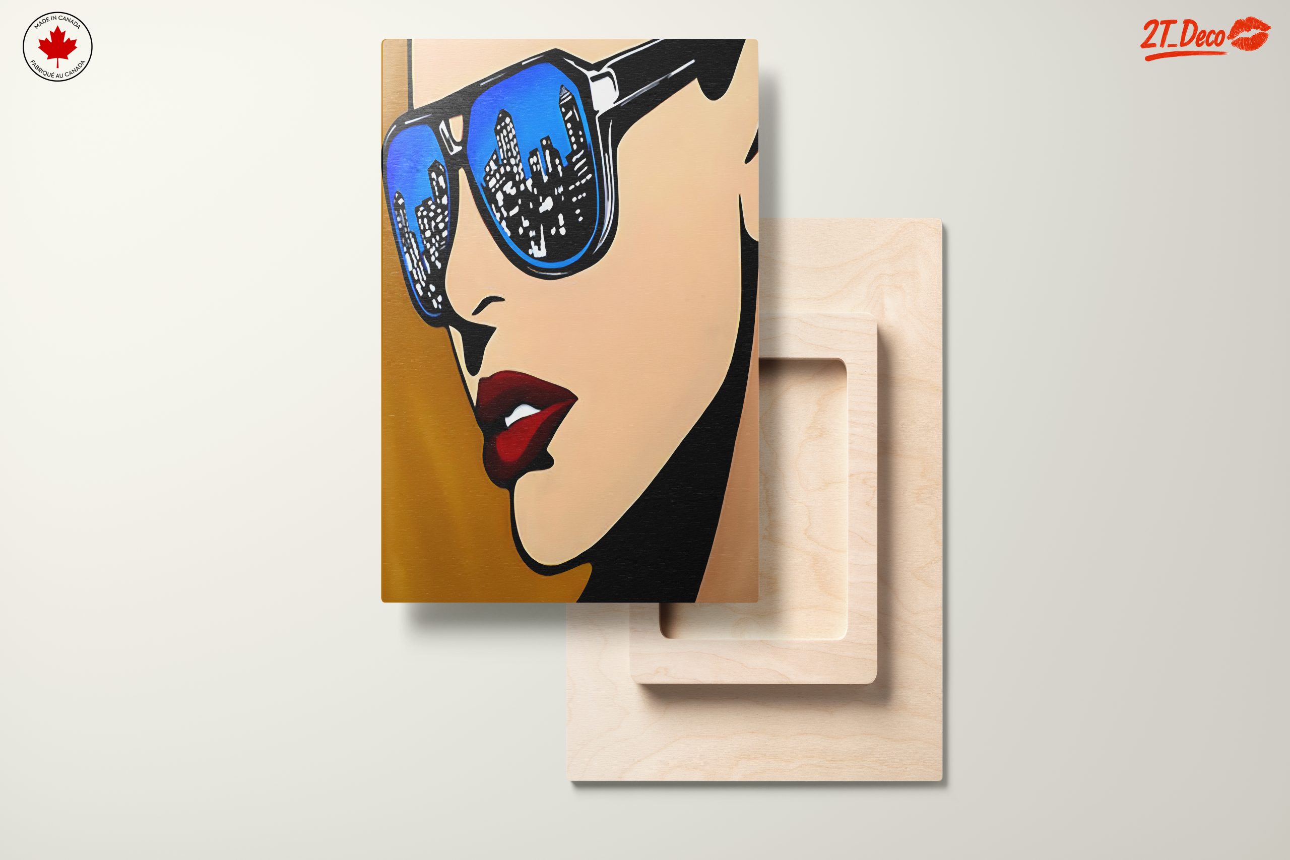 Vibrant Pop Art Portrait with Urban Reflection - Image 11