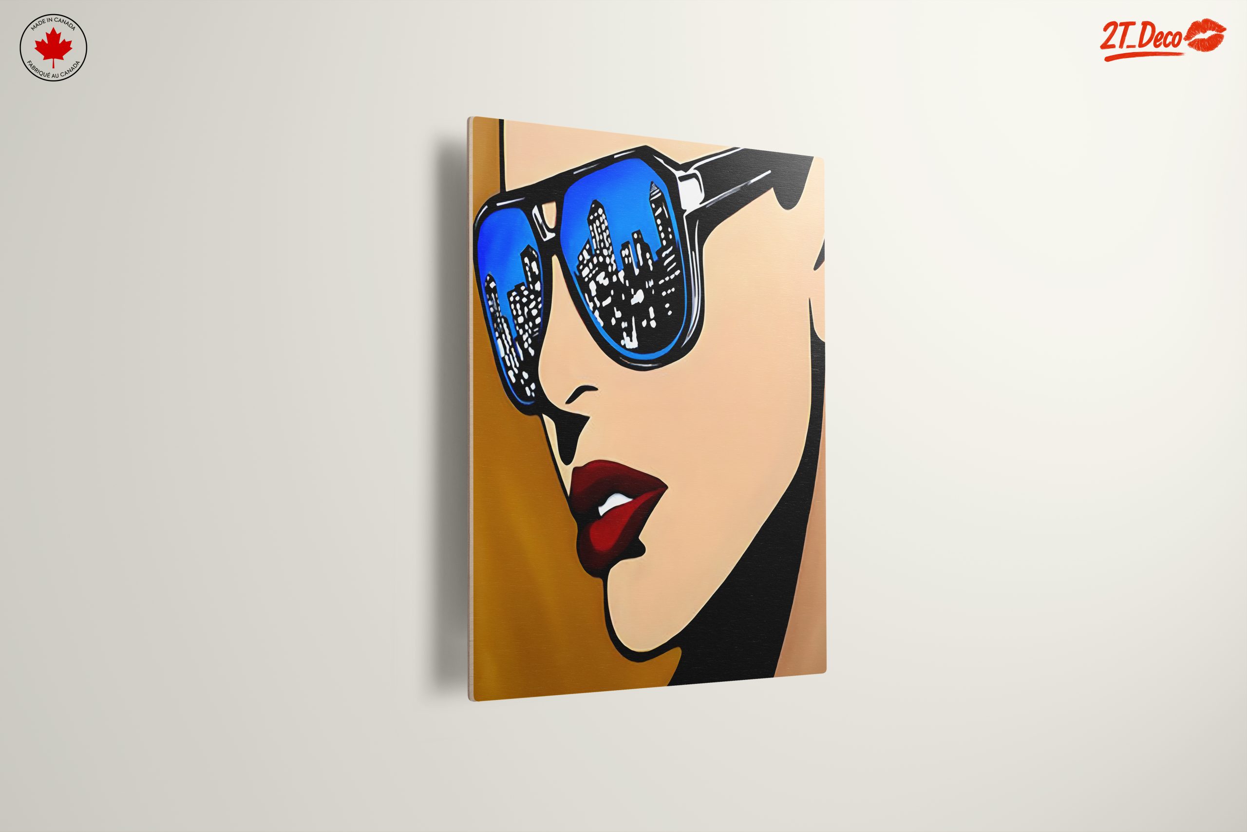 Vibrant Pop Art Portrait with Urban Reflection - Image 13