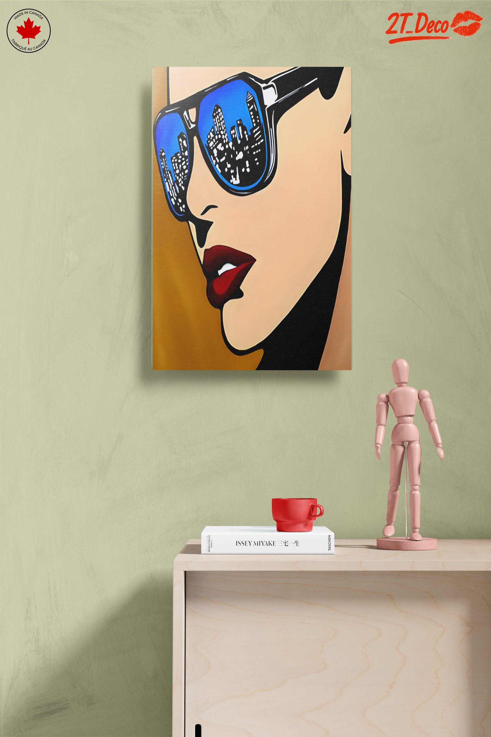 Vibrant Pop Art Portrait with Urban Reflection - Image 14
