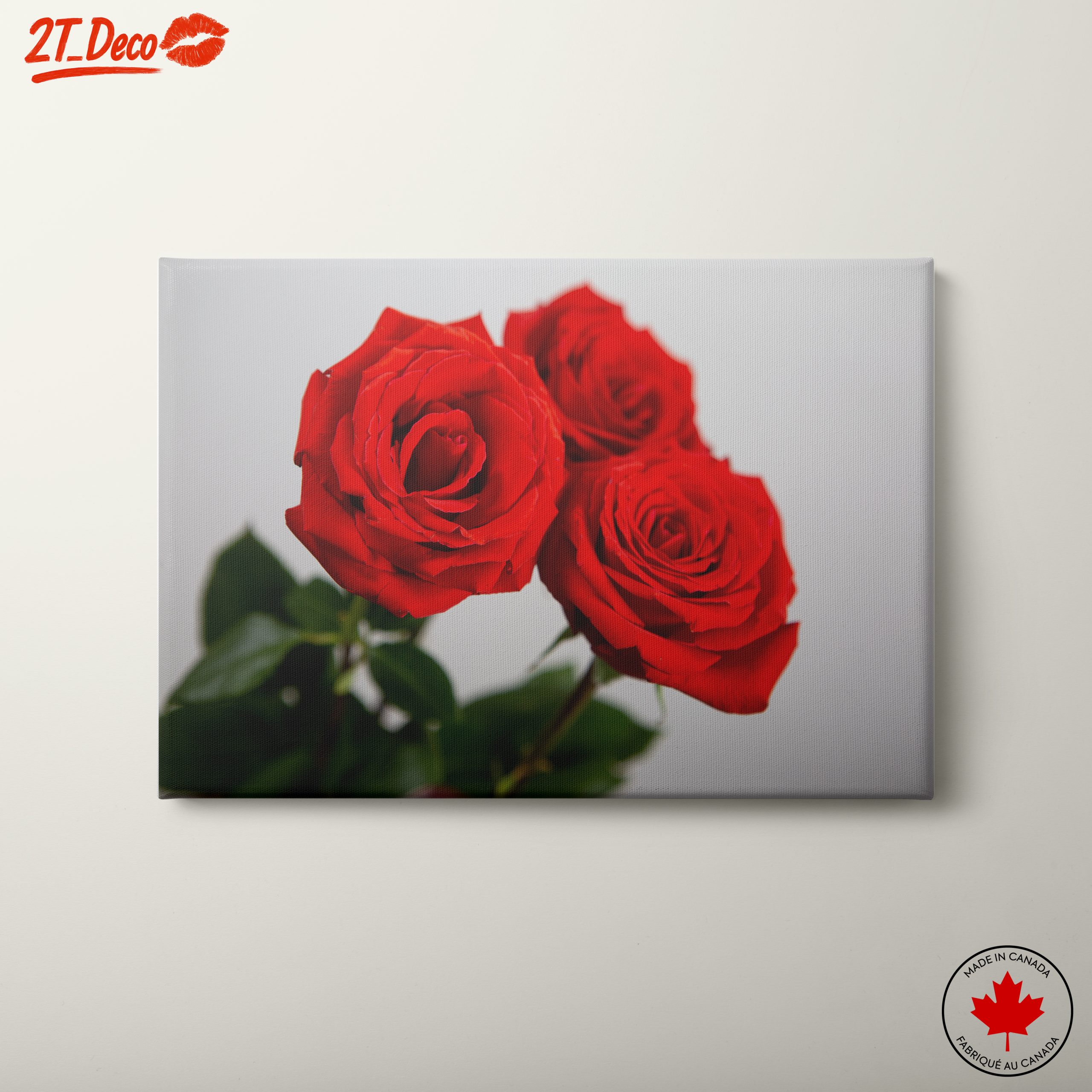 Elegant Floral Art with Red Roses