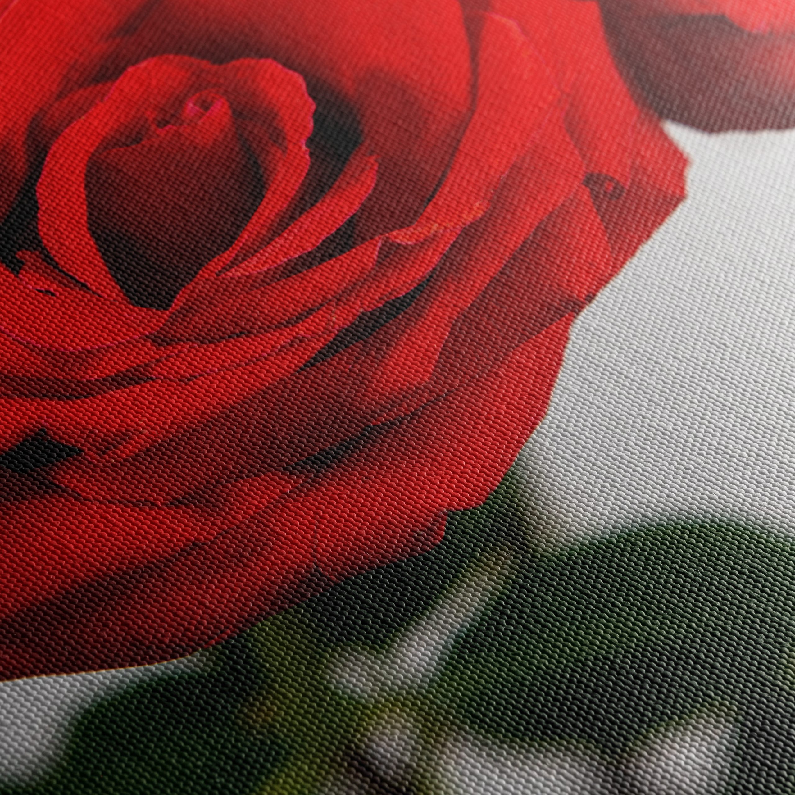 Elegant Floral Art with Red Roses - Image 5