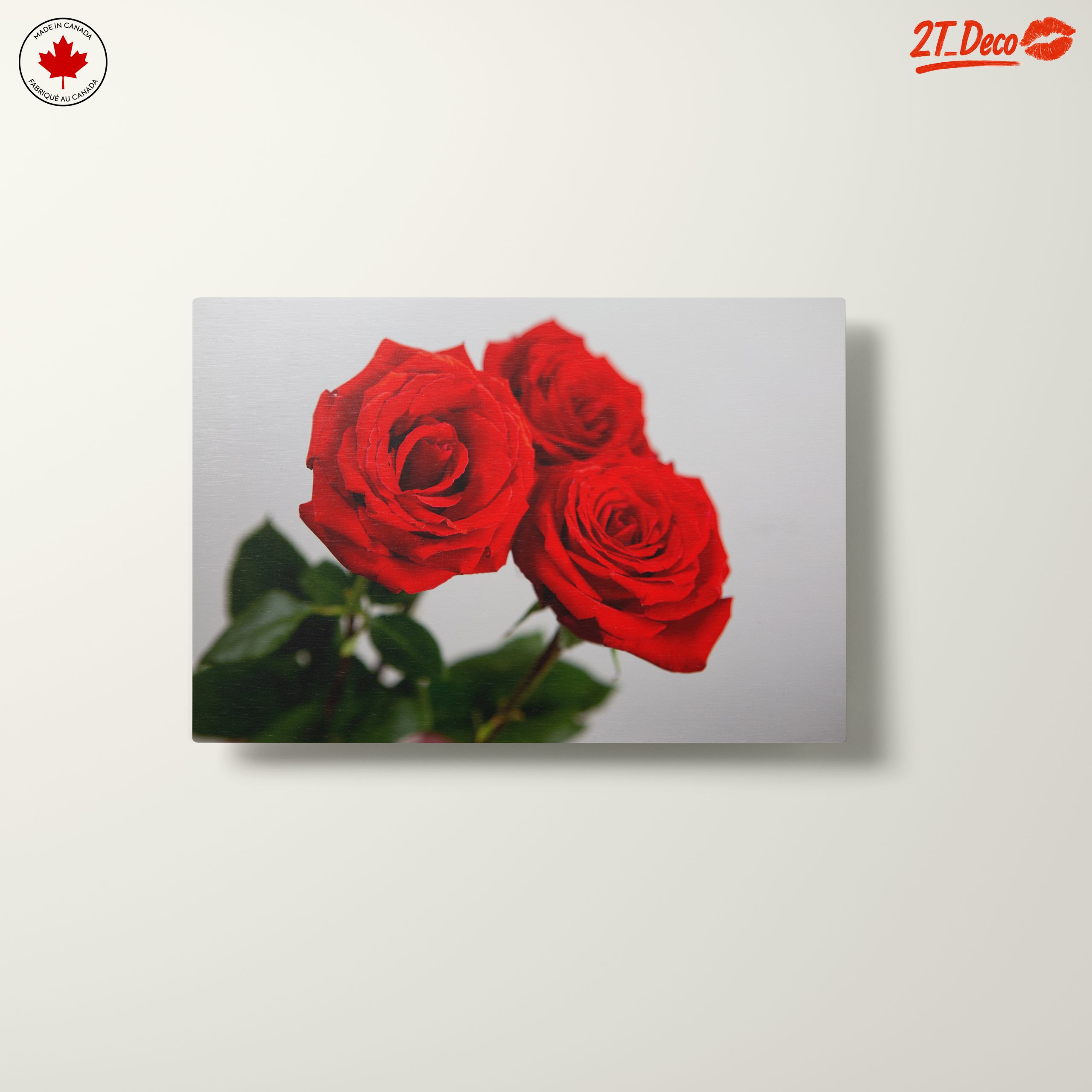 Elegant Floral Art with Red Roses - Image 10