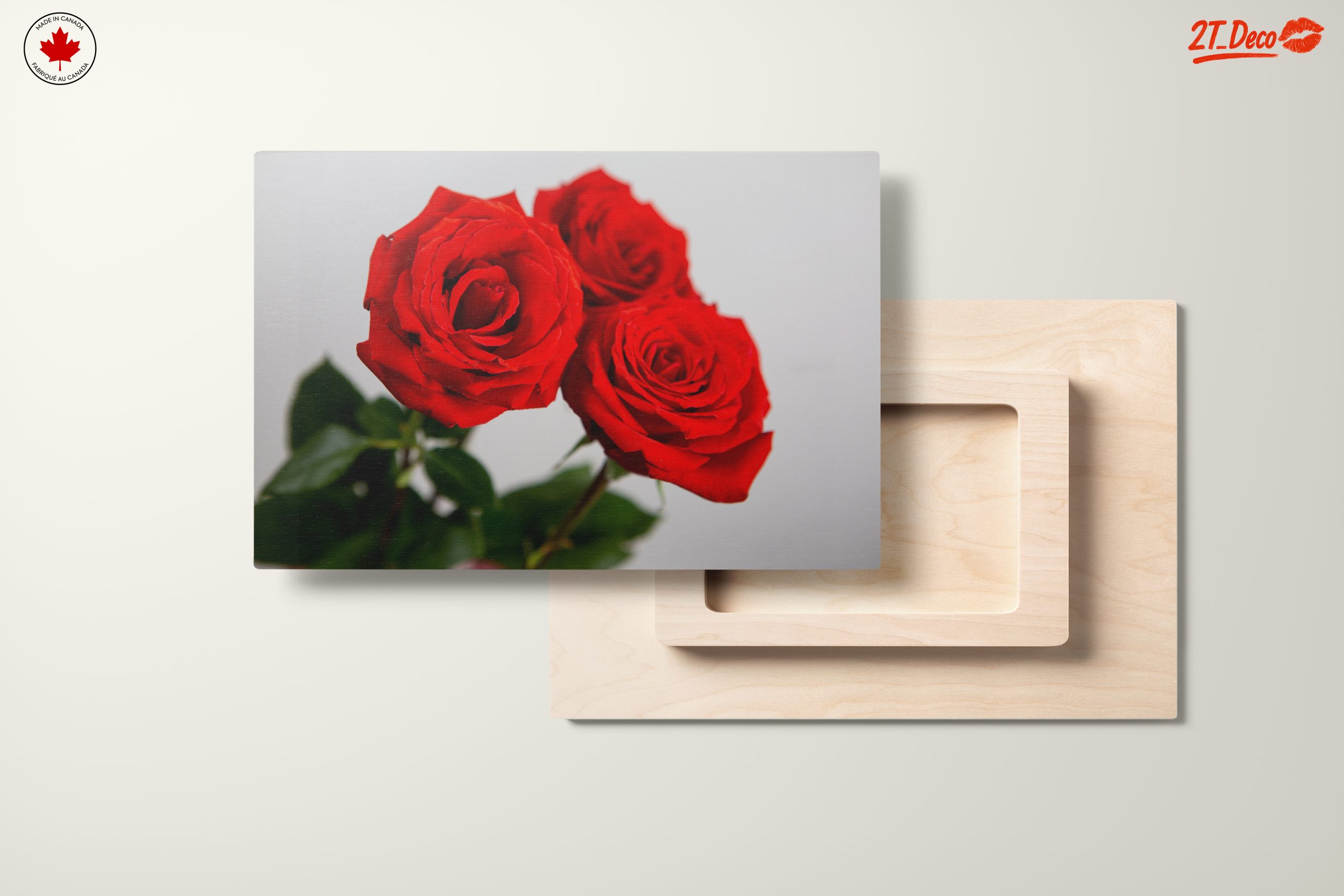 Elegant Floral Art with Red Roses - Image 11