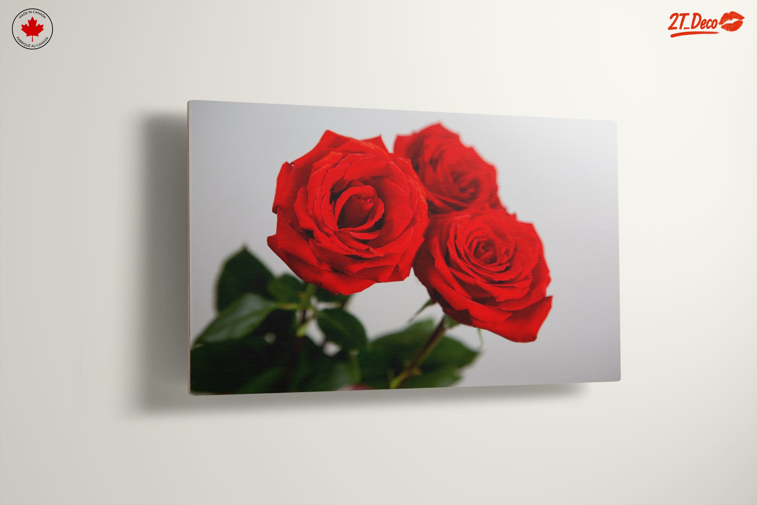 Elegant Floral Art with Red Roses - Image 13