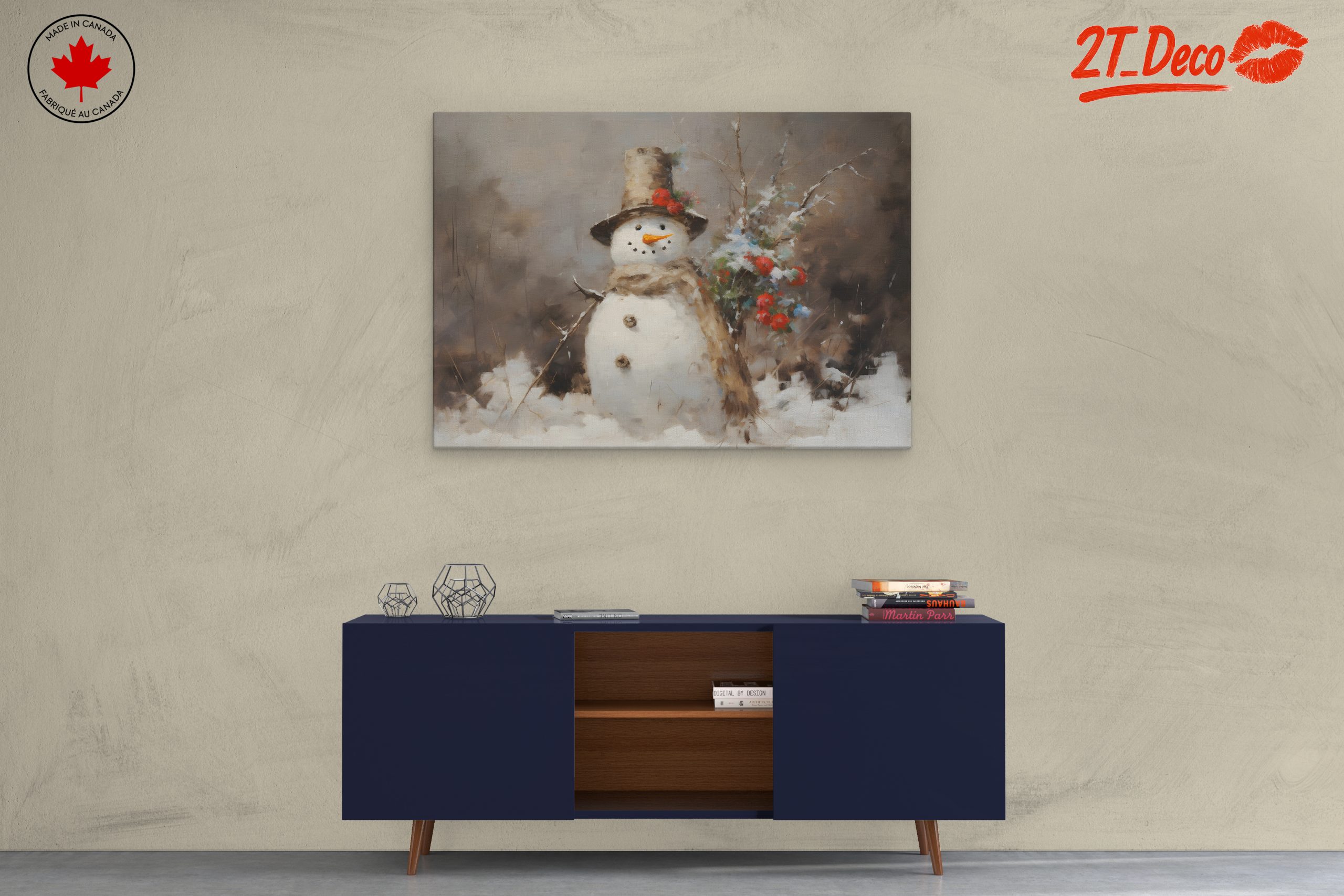 Charming Winter Snowman Decor - Image 3