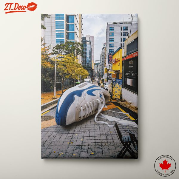 Surreal Oversized Sneaker in Urban Landscape