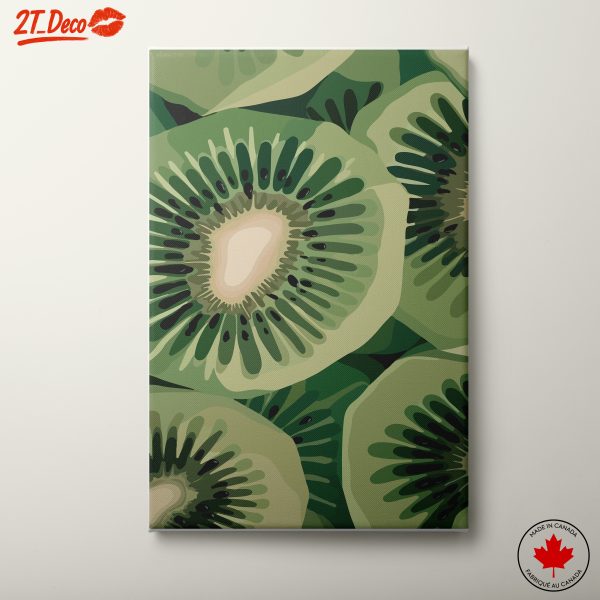 Stylized Kiwi Fruit Abstract Art