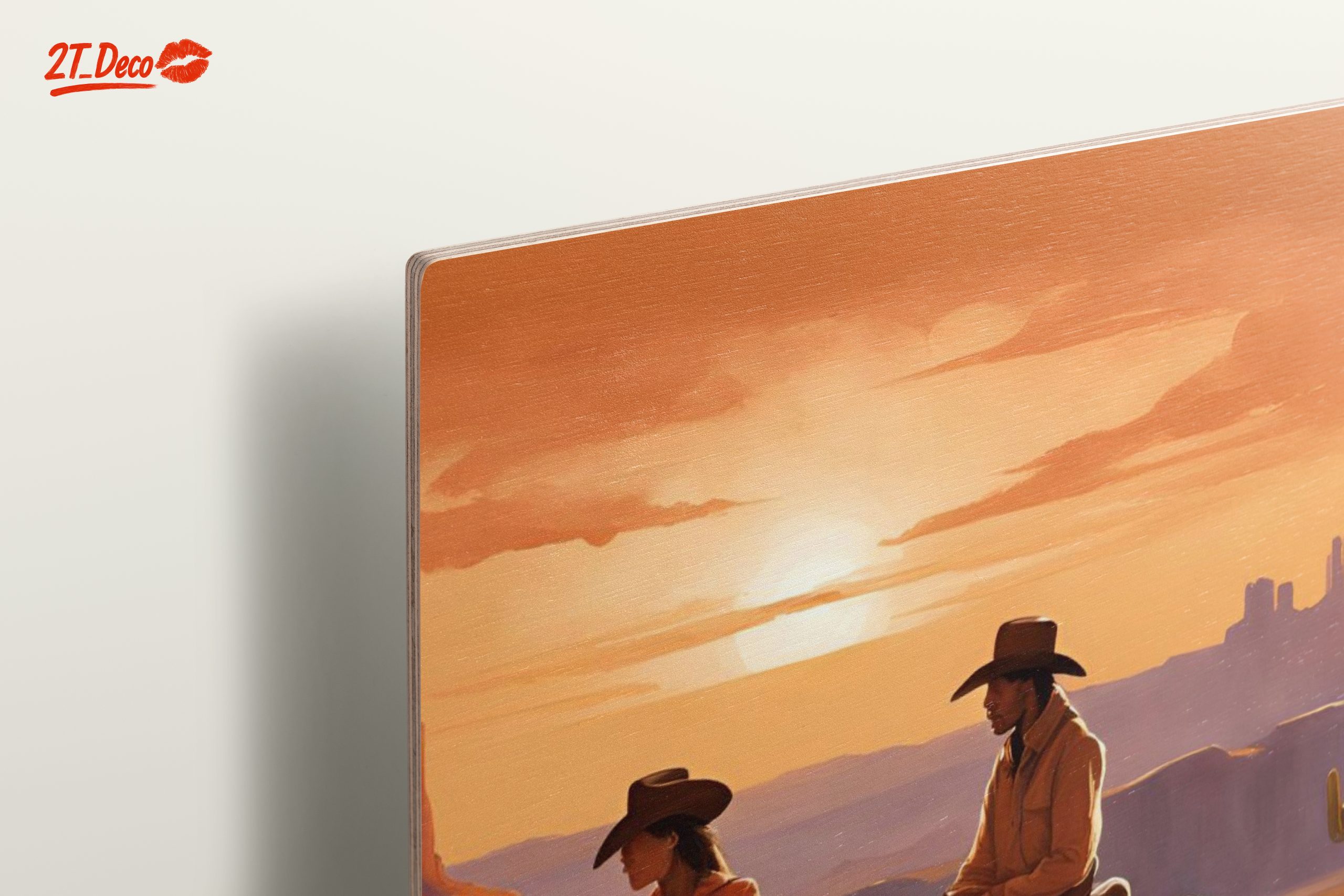 Cowboys Riding Horses in Sunset Landscape - Image 15
