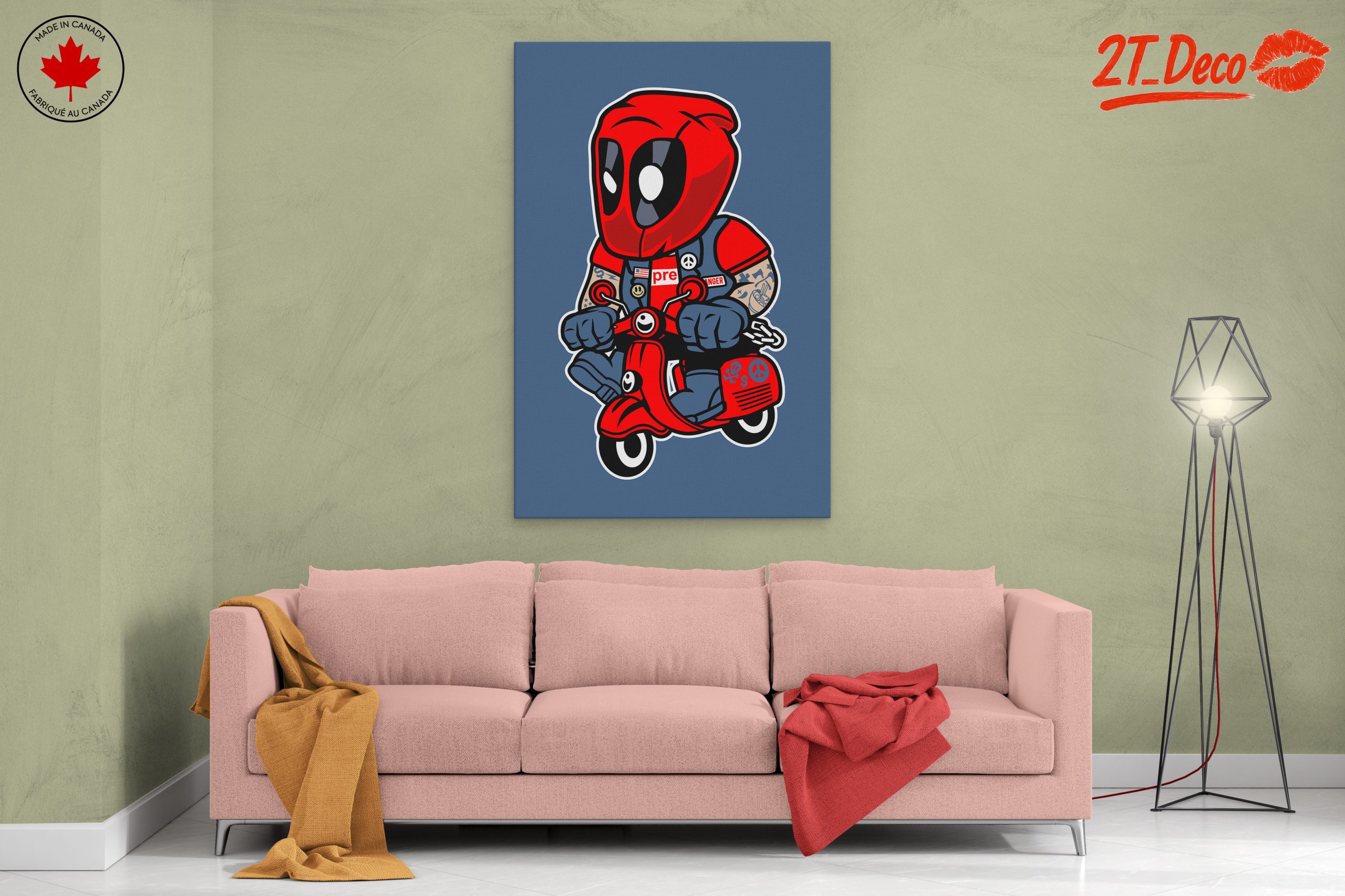 Cute Superhero Character on Scooter - Image 2