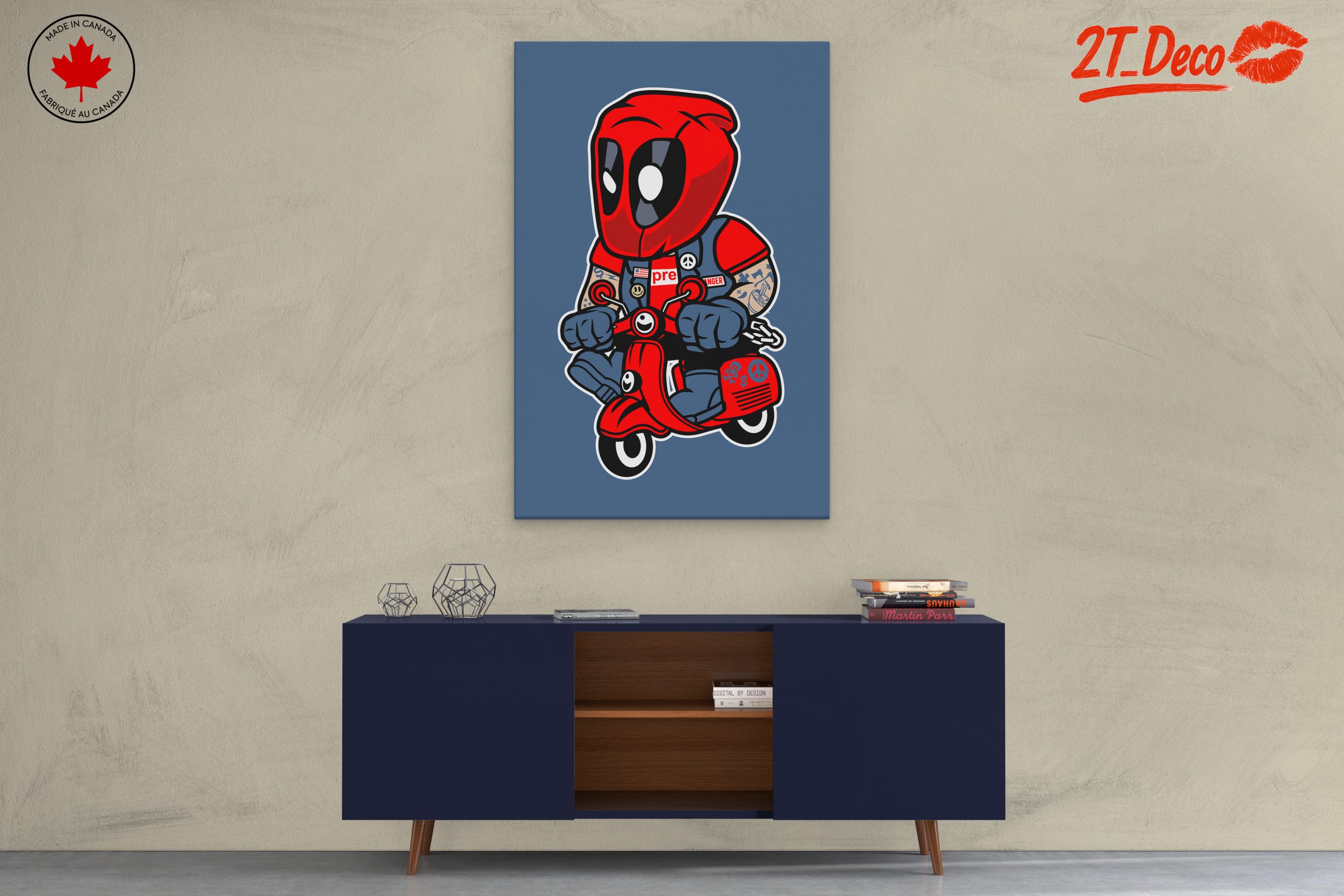 Cute Superhero Character on Scooter - Image 3