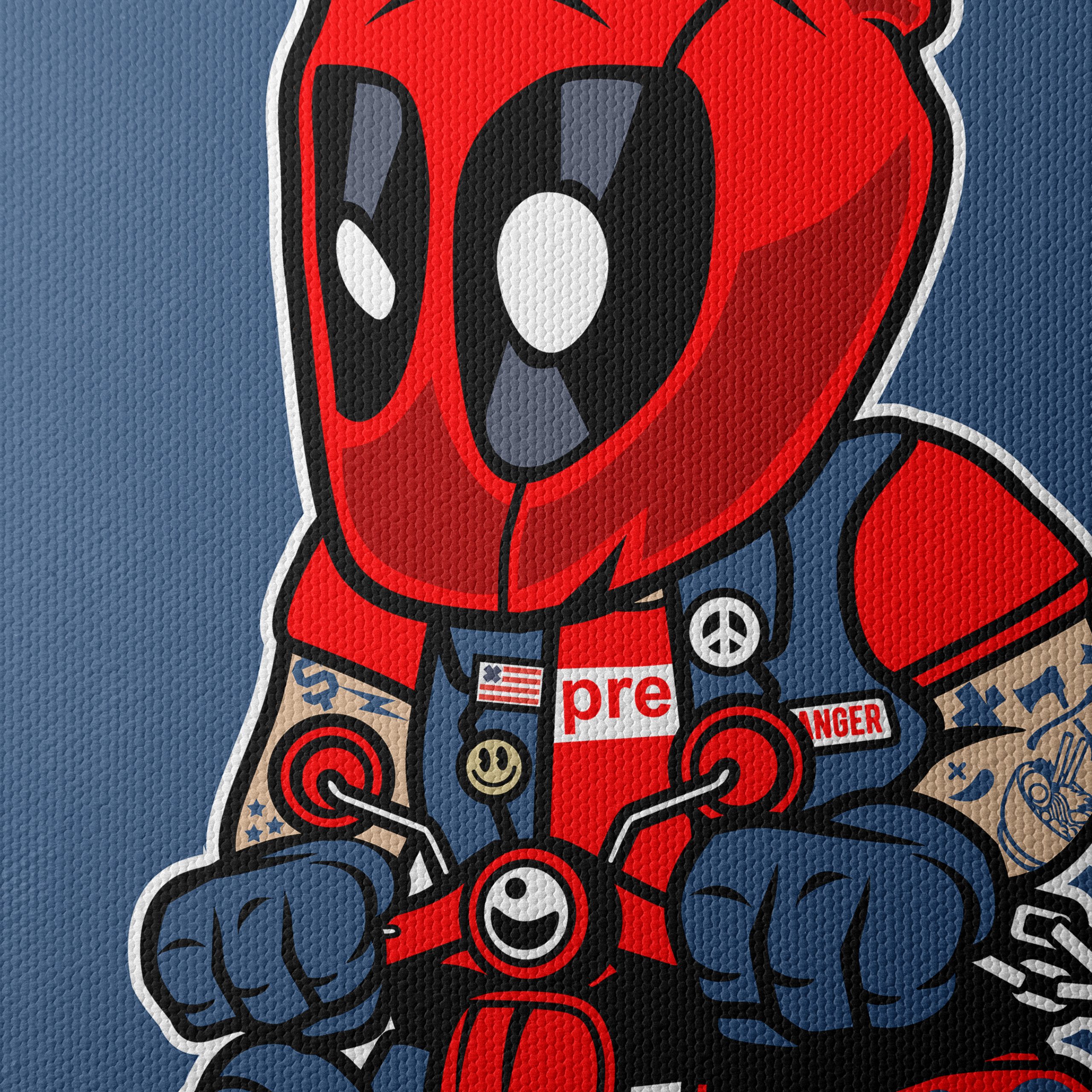 Cute Superhero Character on Scooter - Image 4
