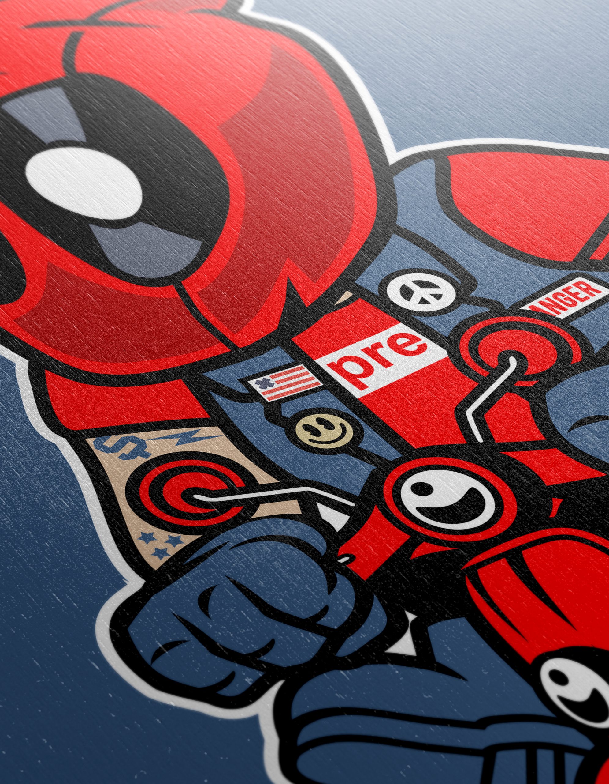Cute Superhero Character on Scooter - Image 12