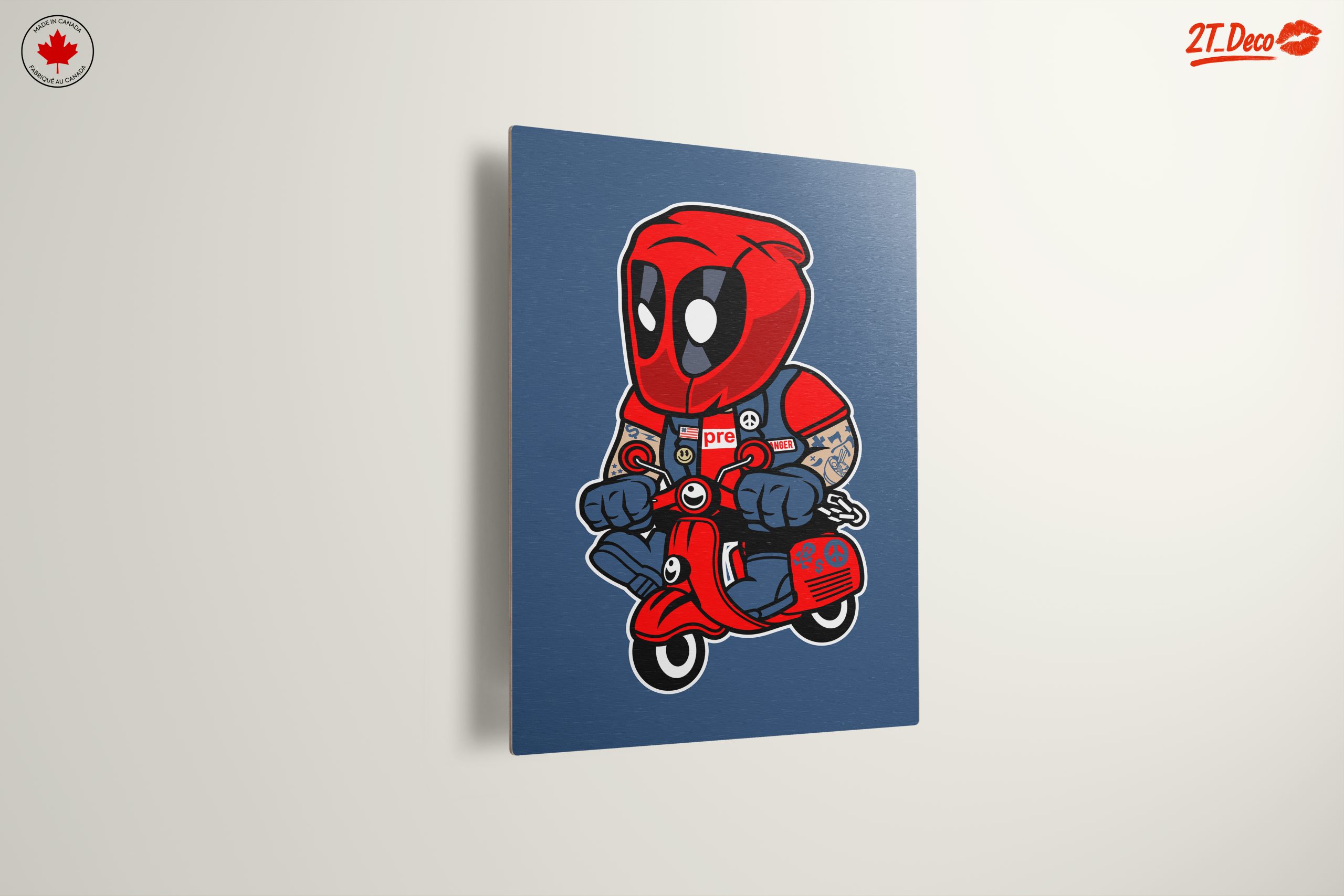 Cute Superhero Character on Scooter - Image 13