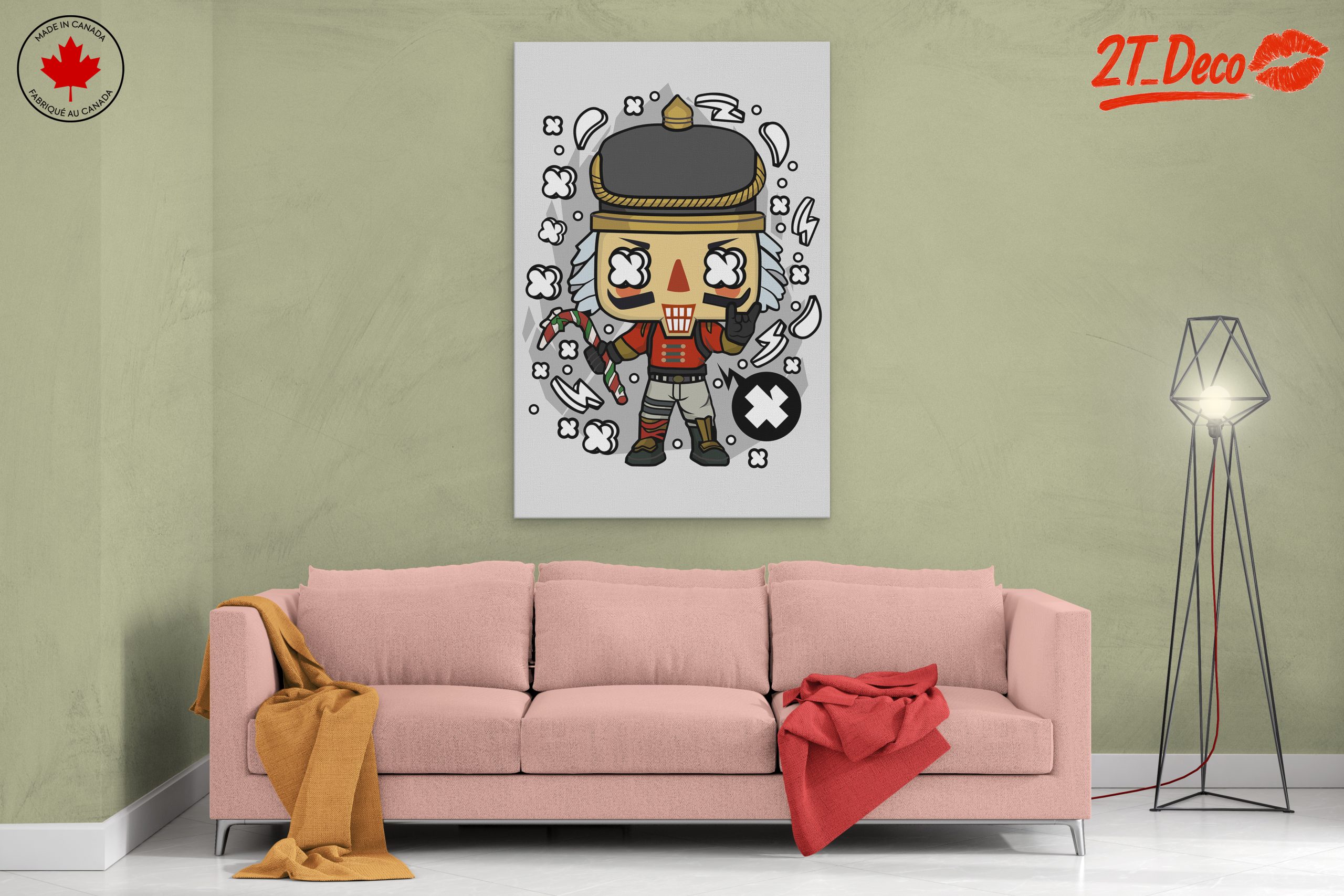 Stylized Character Art with Candy Cane - Image 2