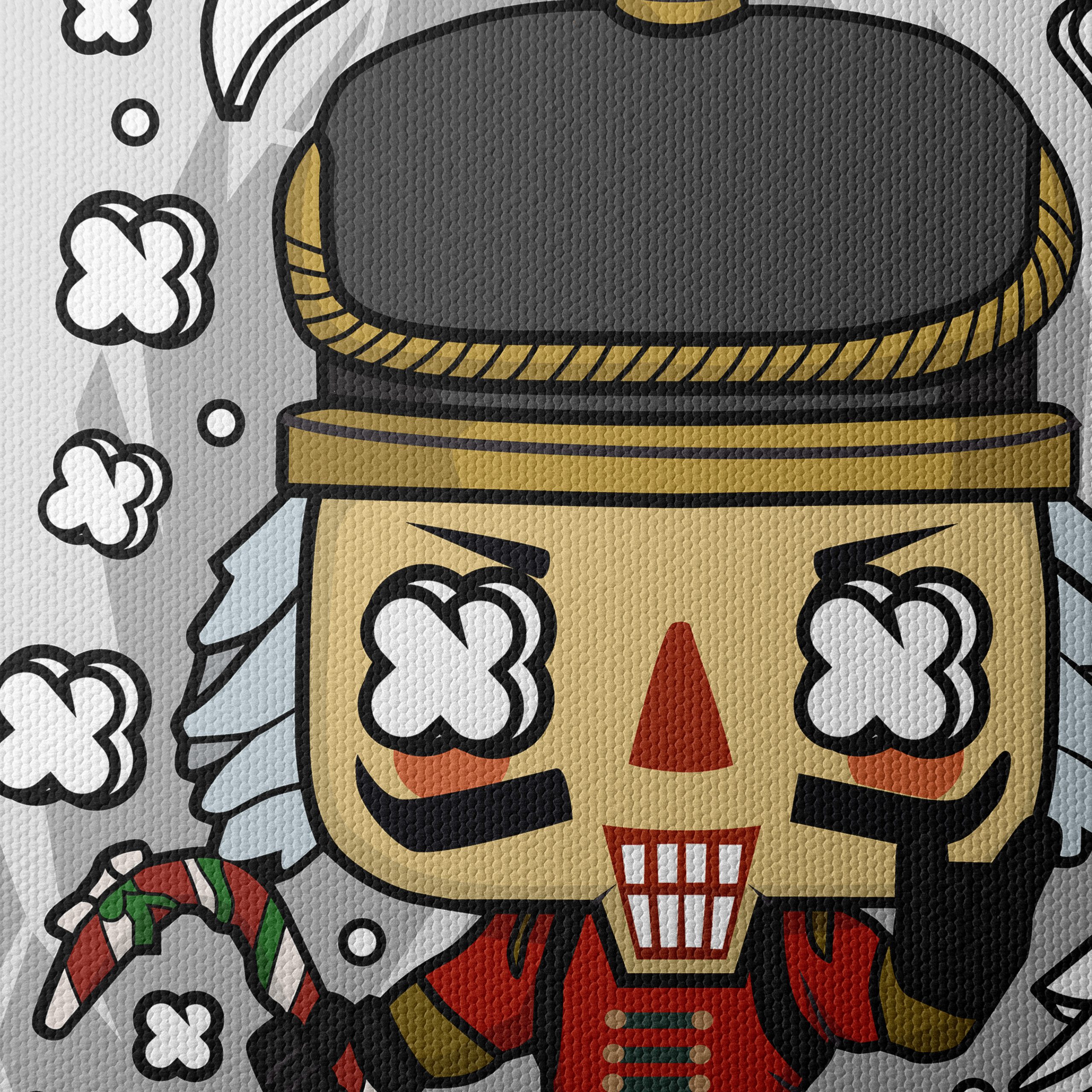Stylized Character Art with Candy Cane - Image 4