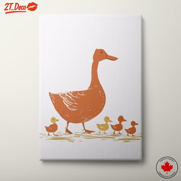 Charming Mother Duck With Ducklings