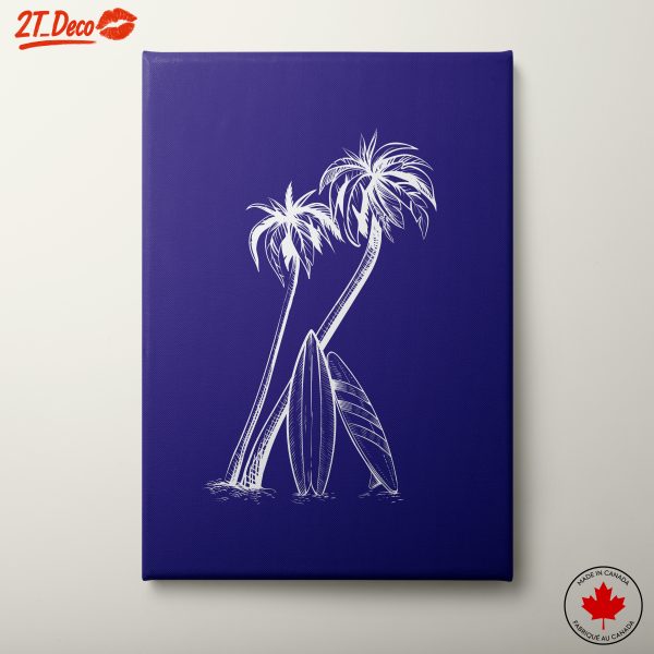 Tropical Beach Scene with Palm Trees
