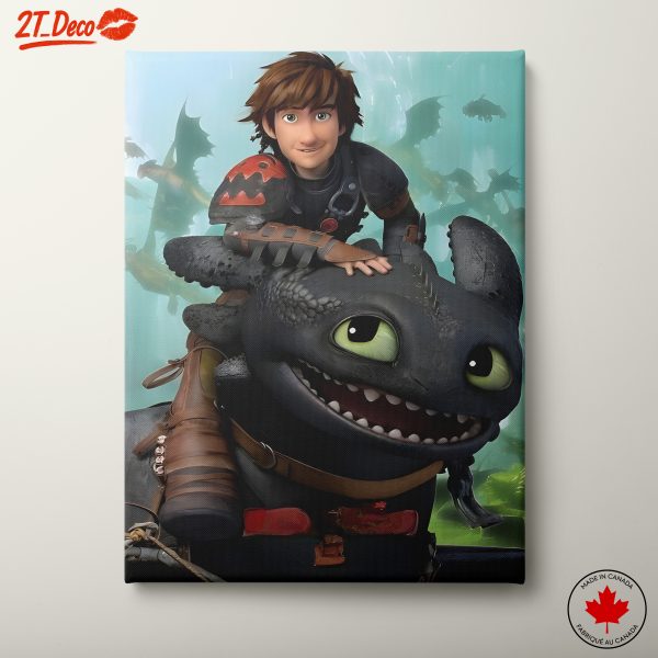 Adventurous Animated Character With Dragon