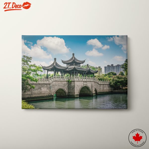 Traditional City Bridge Landscape Art
