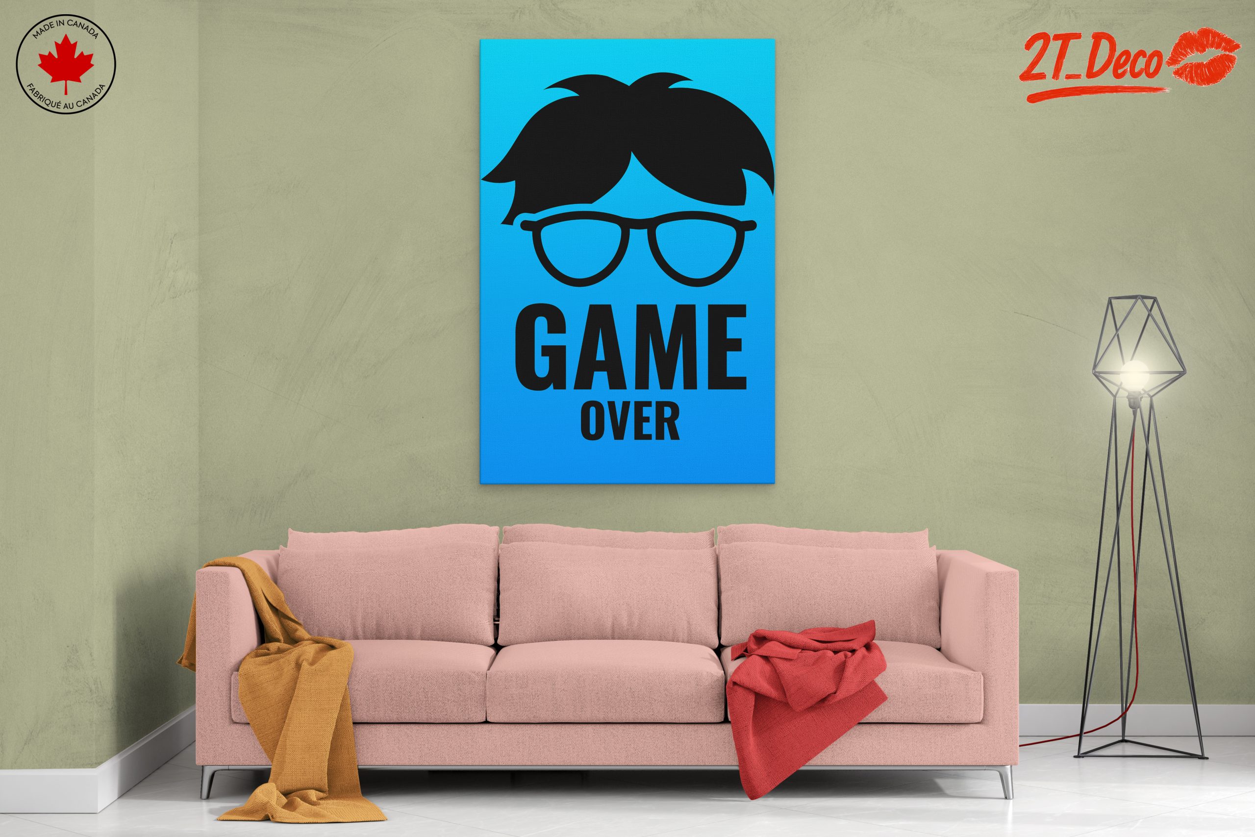 Playful Game Over Wall Art - Image 2