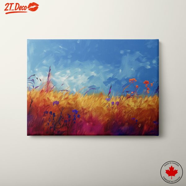 Vibrant Fields Under a Blue Sky