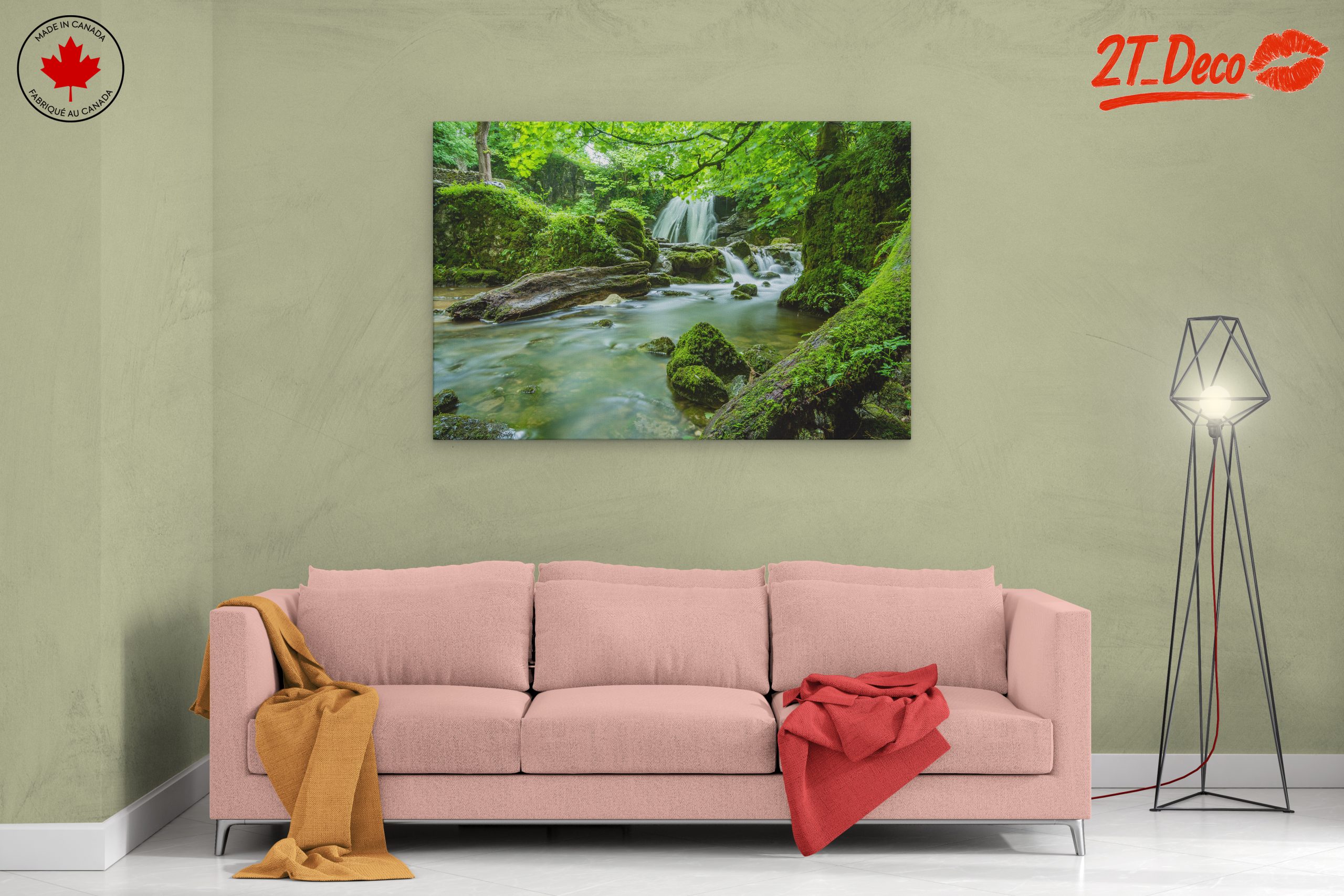 Lush Green Waterfall in Tranquil Nature - Image 2