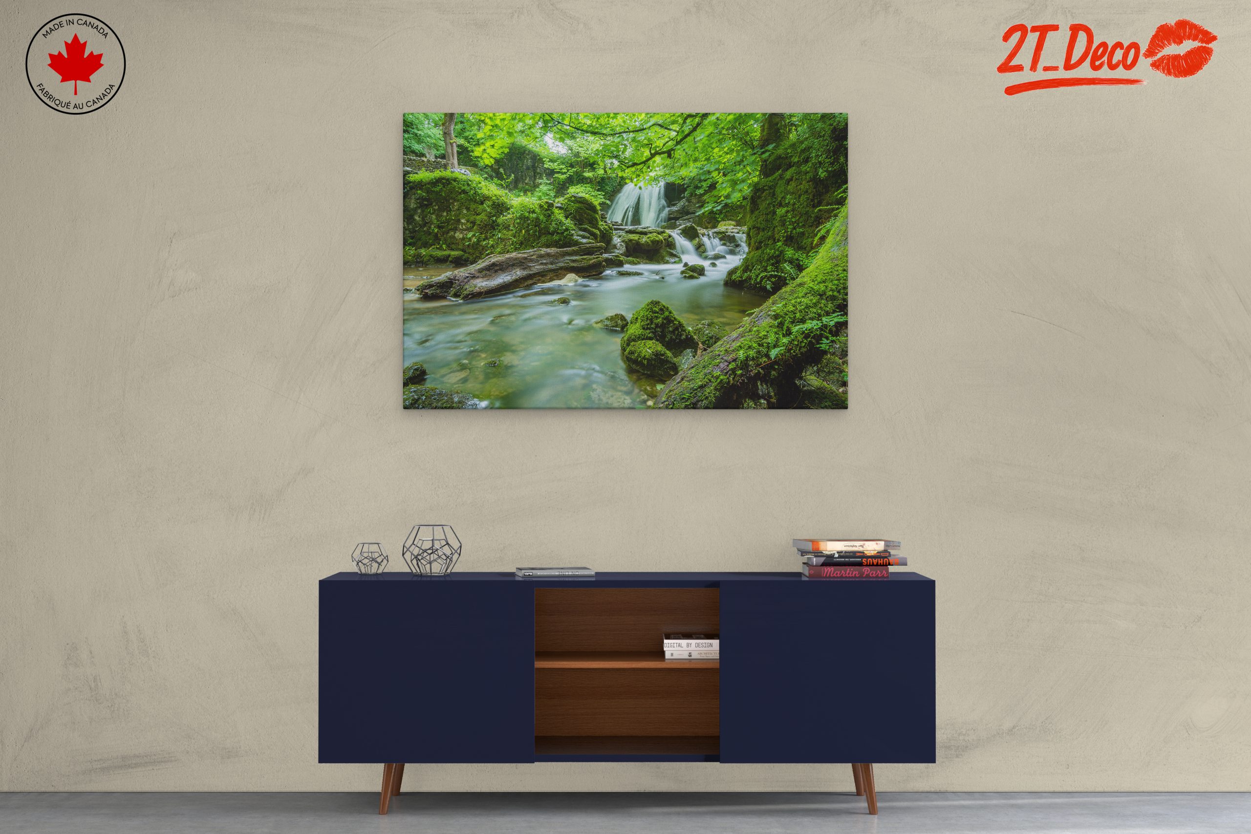 Lush Green Waterfall in Tranquil Nature - Image 3