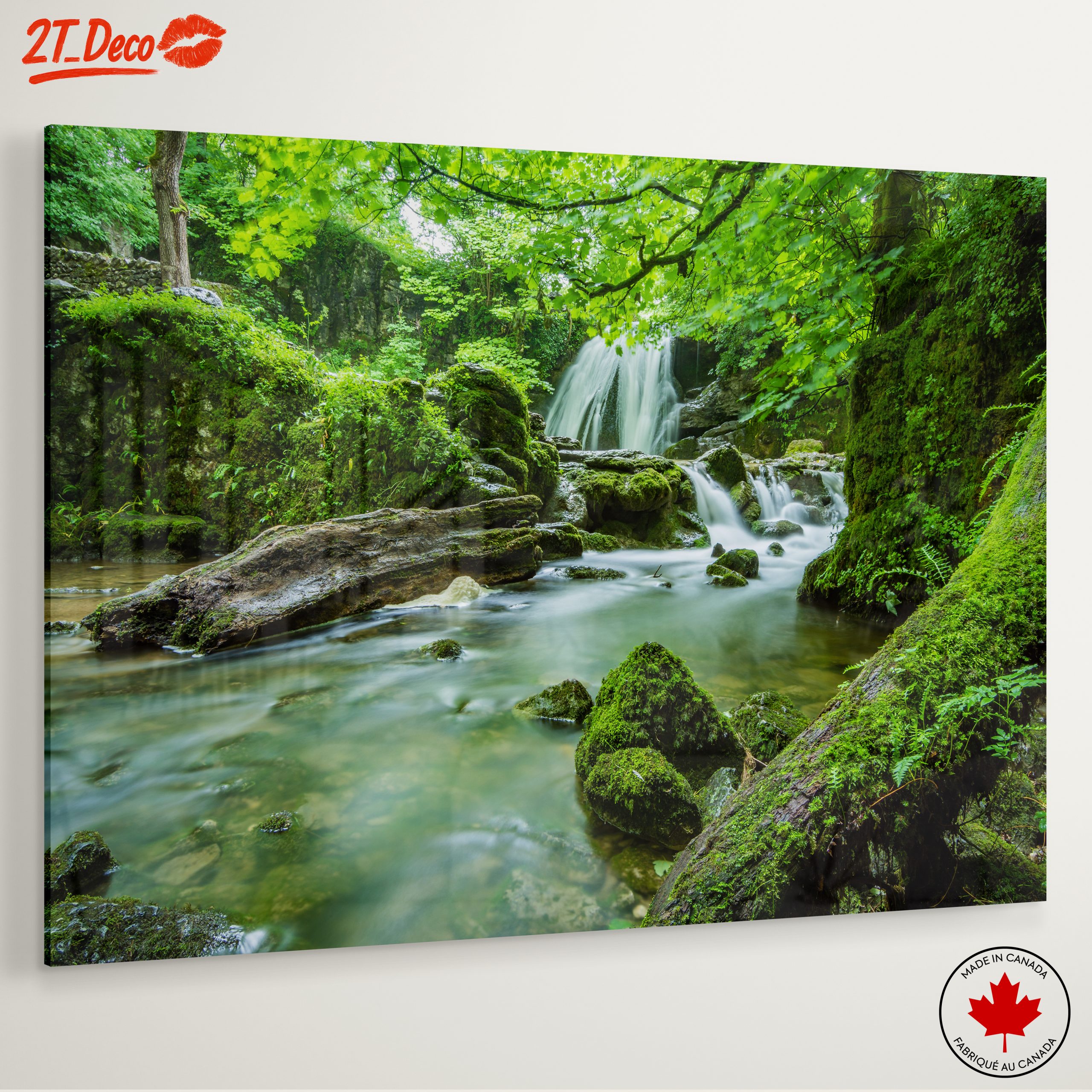 Lush Green Waterfall in Tranquil Nature - Image 6