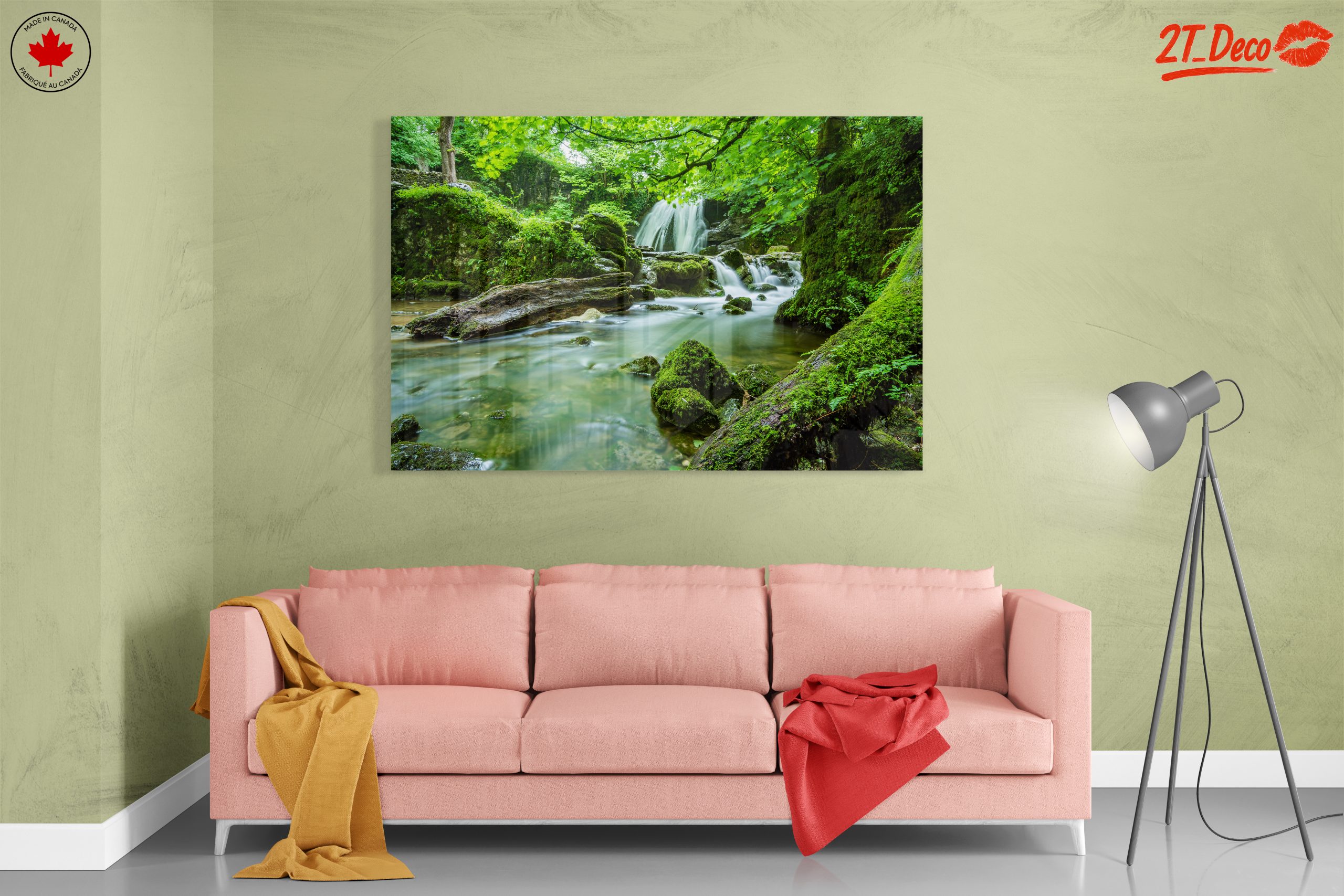 Lush Green Waterfall in Tranquil Nature - Image 7