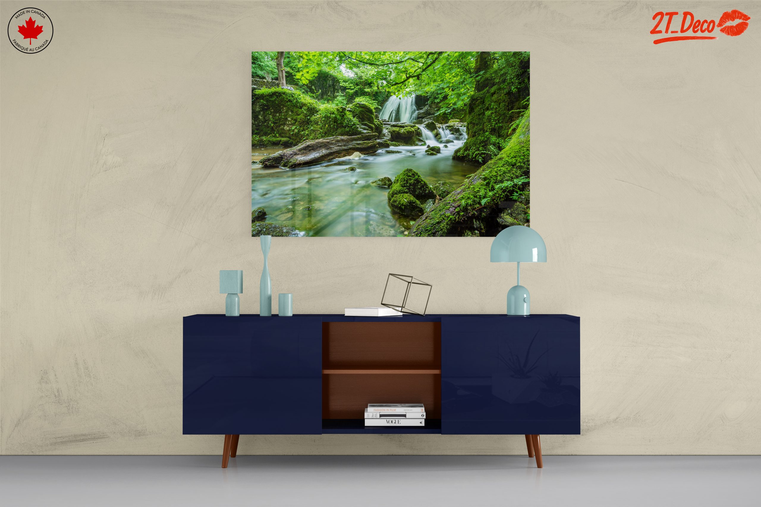 Lush Green Waterfall in Tranquil Nature - Image 8