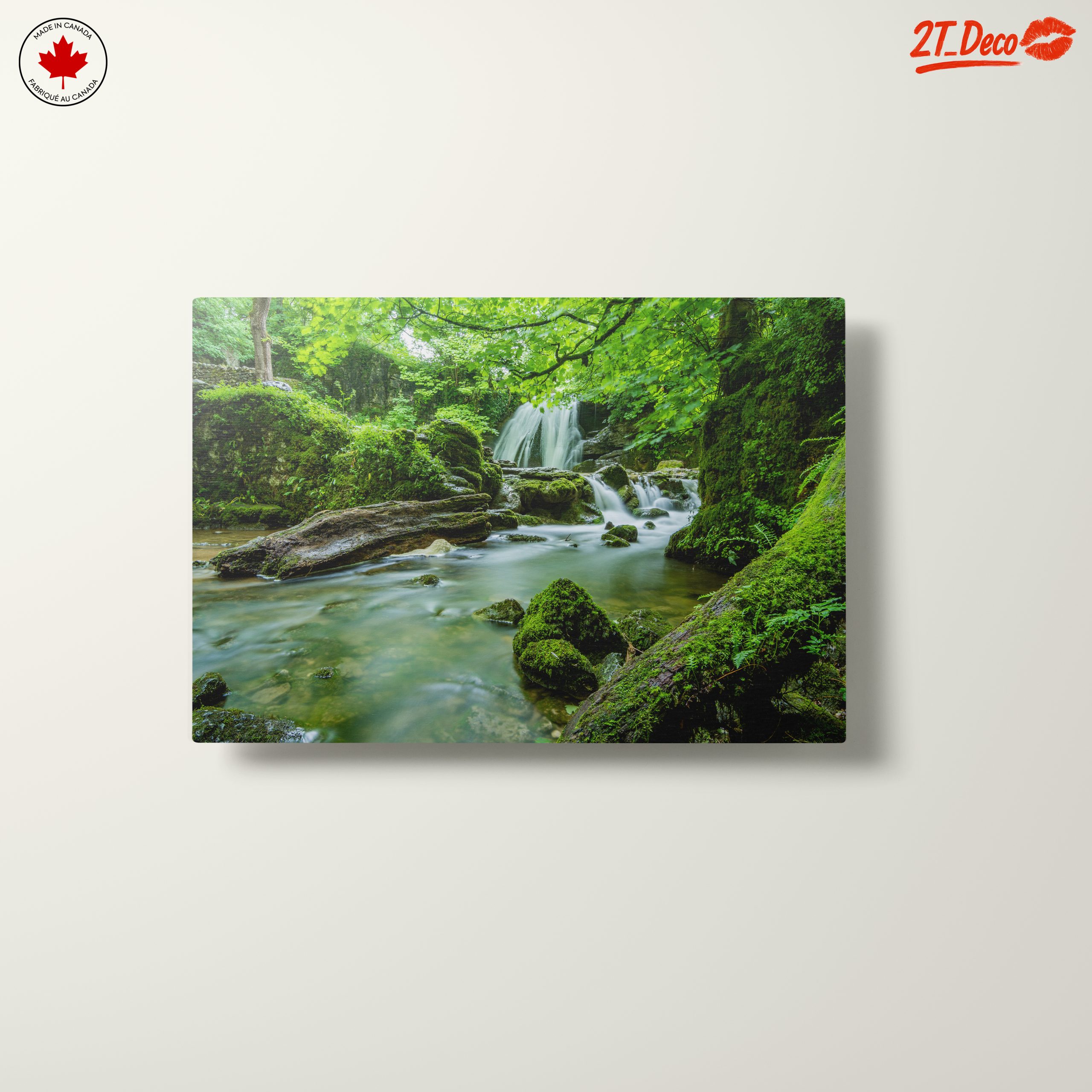 Lush Green Waterfall in Tranquil Nature - Image 10