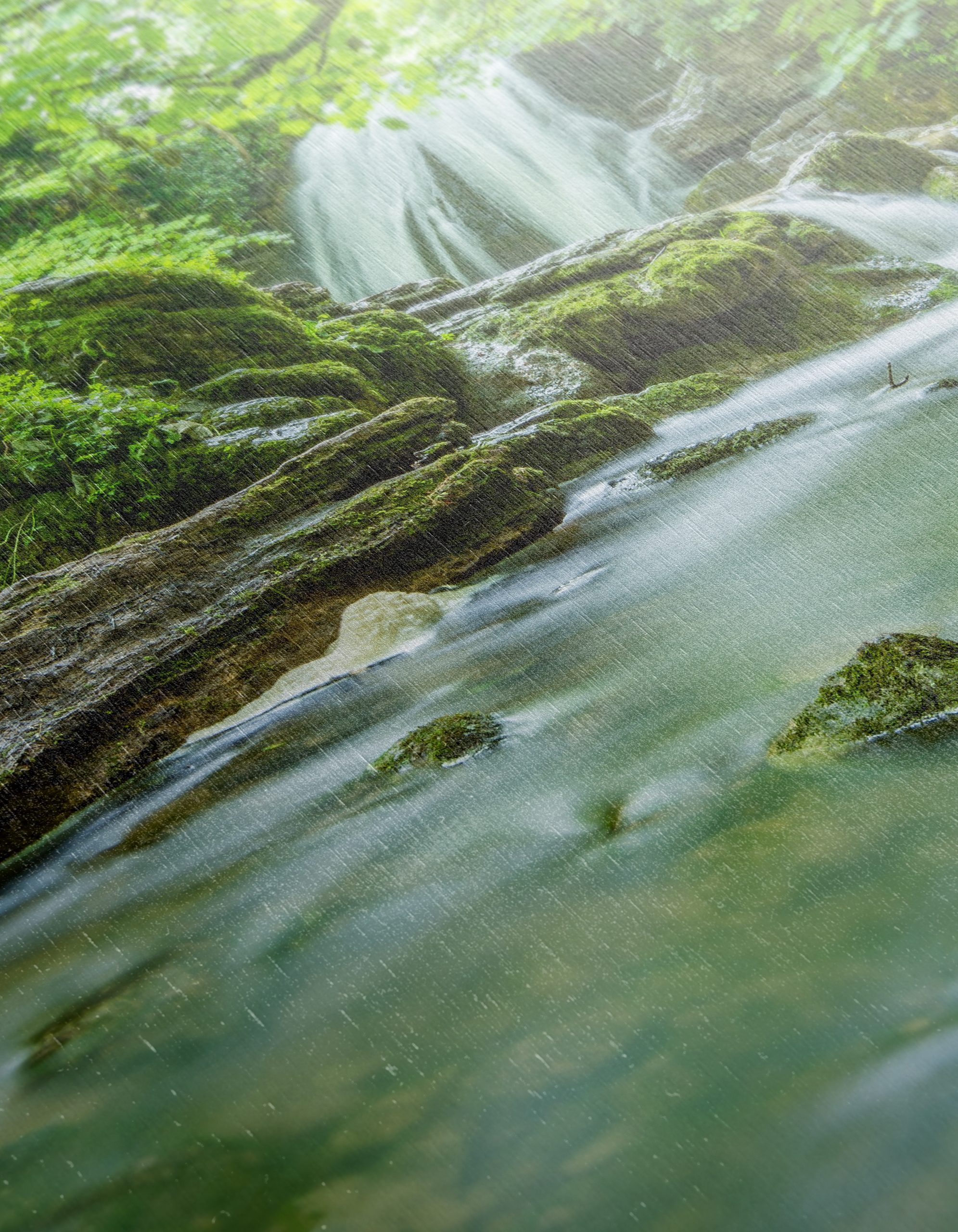 Lush Green Waterfall in Tranquil Nature - Image 12