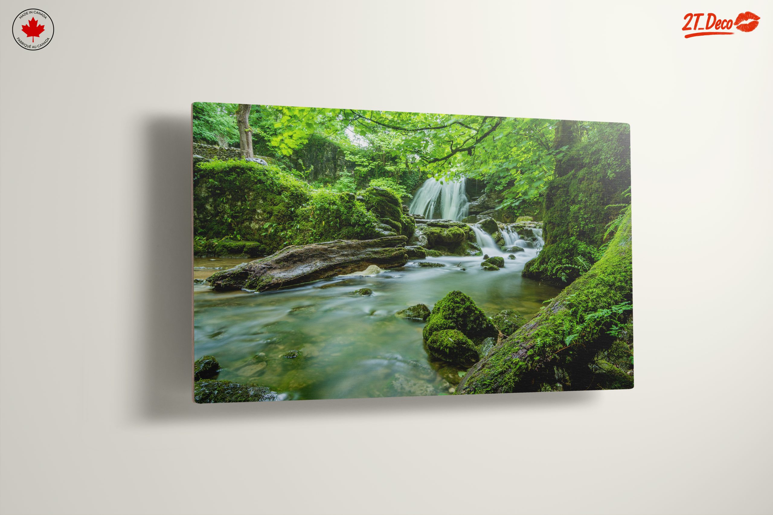 Lush Green Waterfall in Tranquil Nature - Image 13