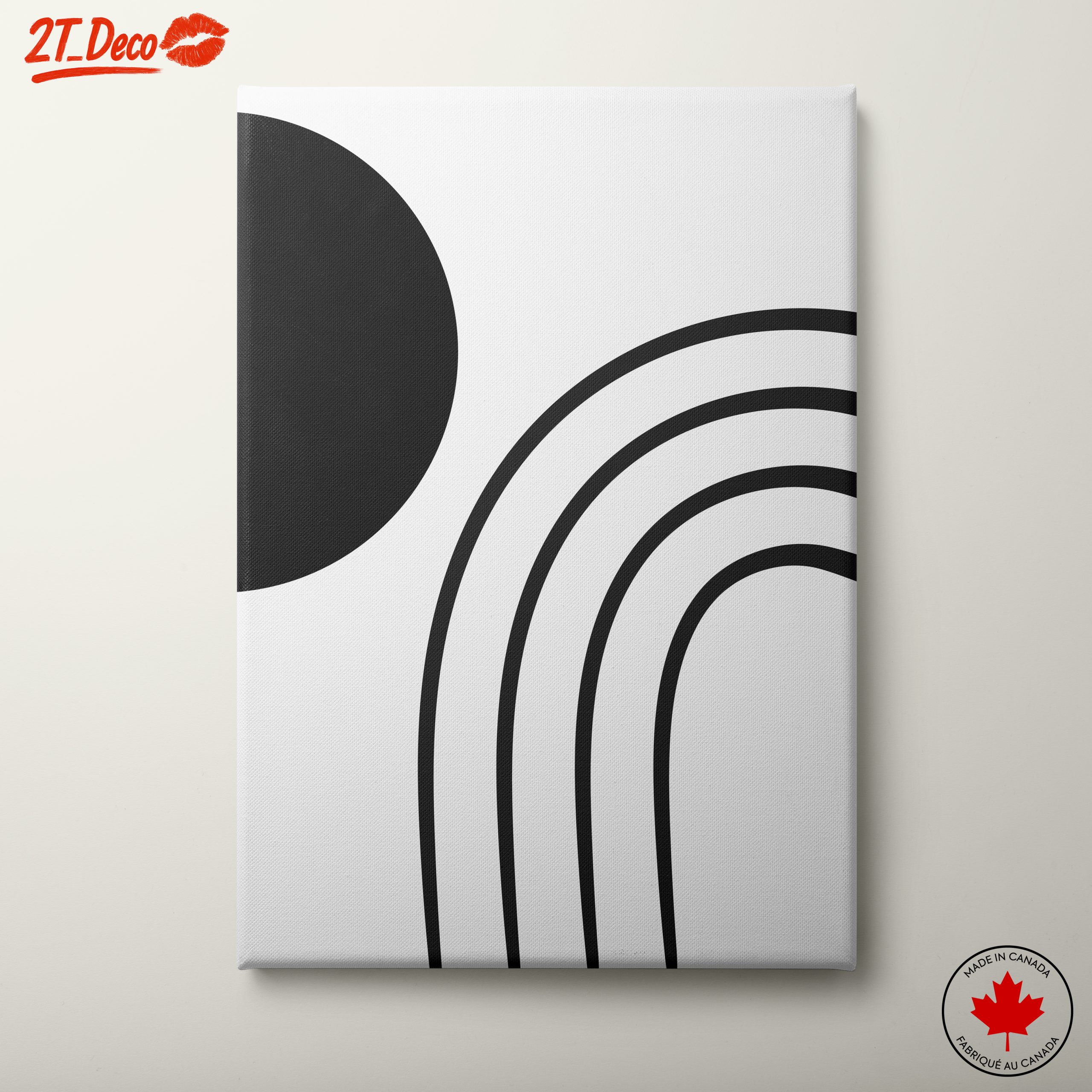 Minimalist Abstract Black and White Art