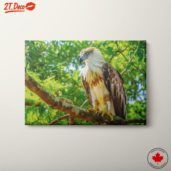 Majestic Eagle Perched in Greenery