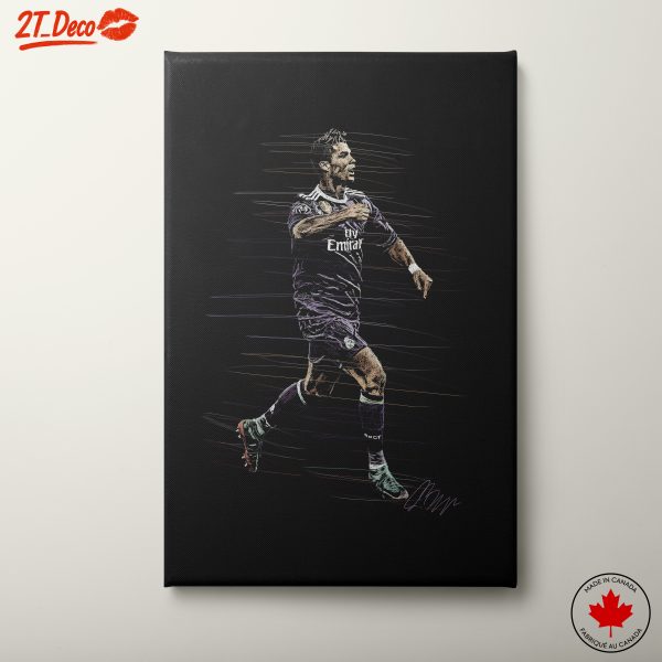 Energetic Soccer Player Artwork