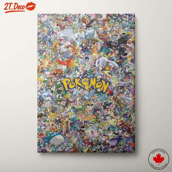 Colorful Artwork Featuring Pokemon Characters