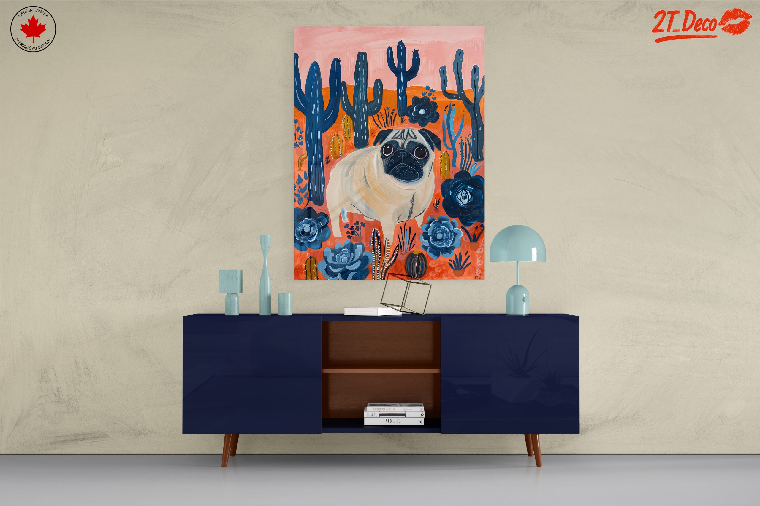 Playful Pug Surrounded by Cacti - Image 8