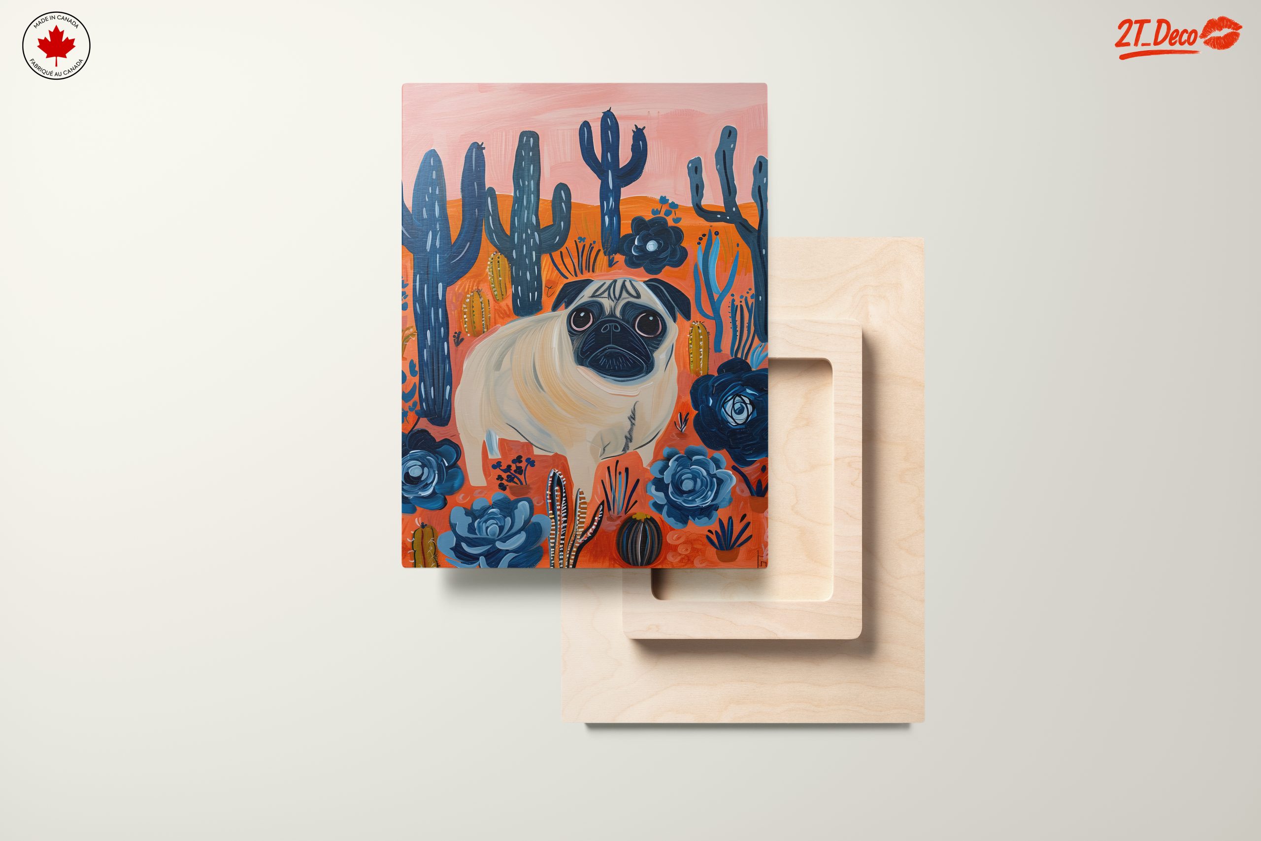 Playful Pug Surrounded by Cacti - Image 11