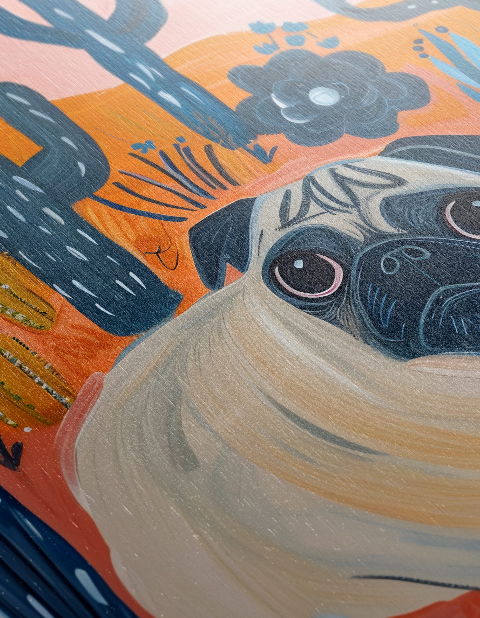 Playful Pug Surrounded by Cacti - Image 12